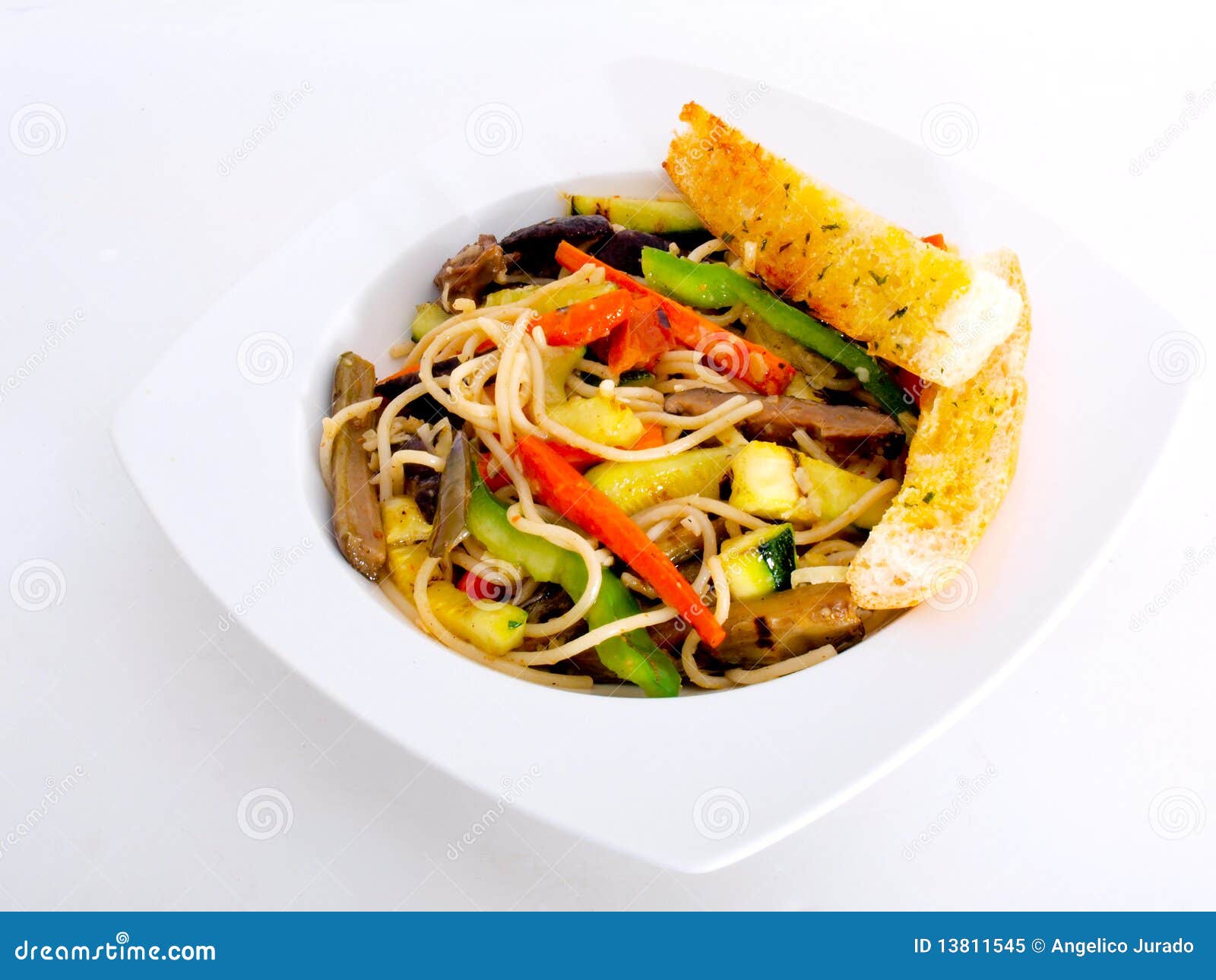 Vegetarian Pasta in Olive Oil Stock Image Image of spaghetti, food