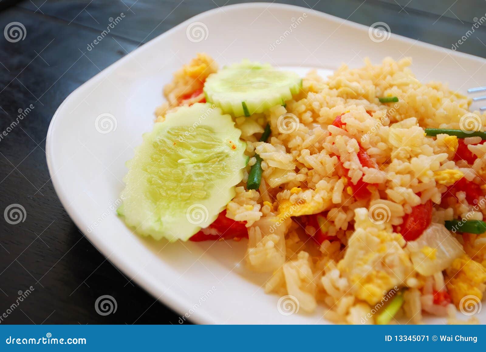 Vegetarian Pineapple Fried Rice Stock Image - Image of salad, cucumber