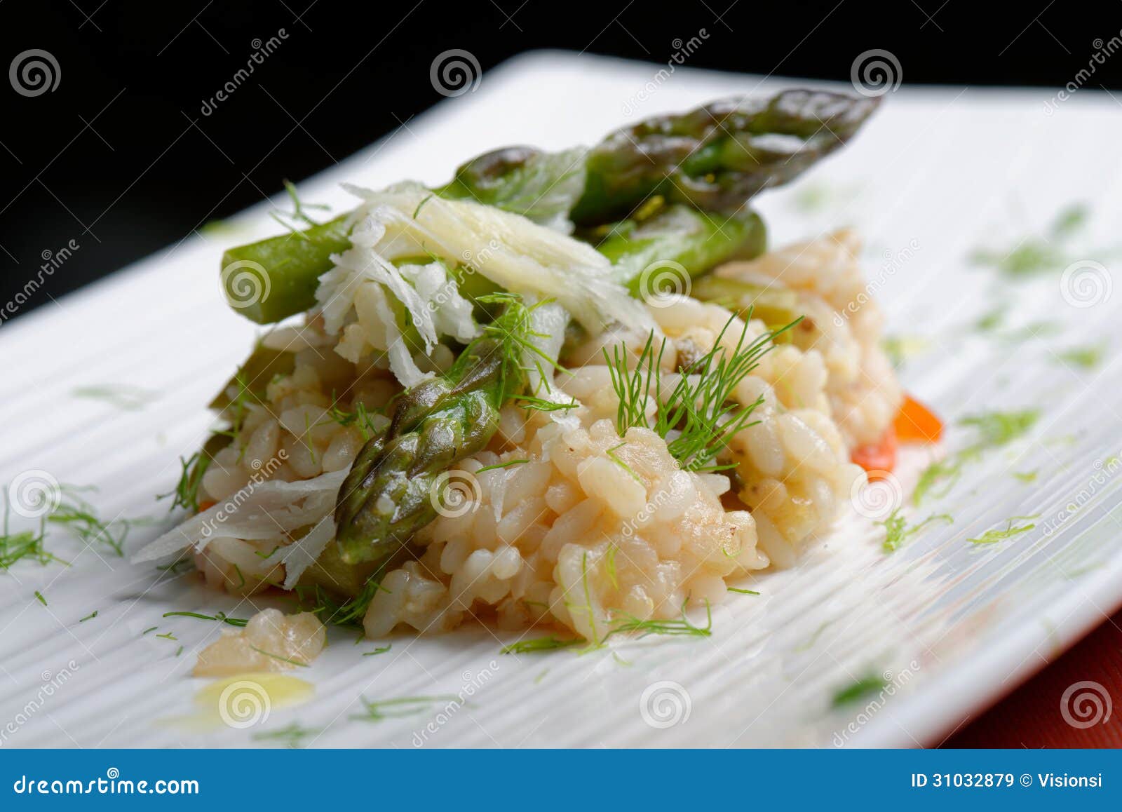 Vegetarian Risotto with Asparagus Stock Image Image of restaurant