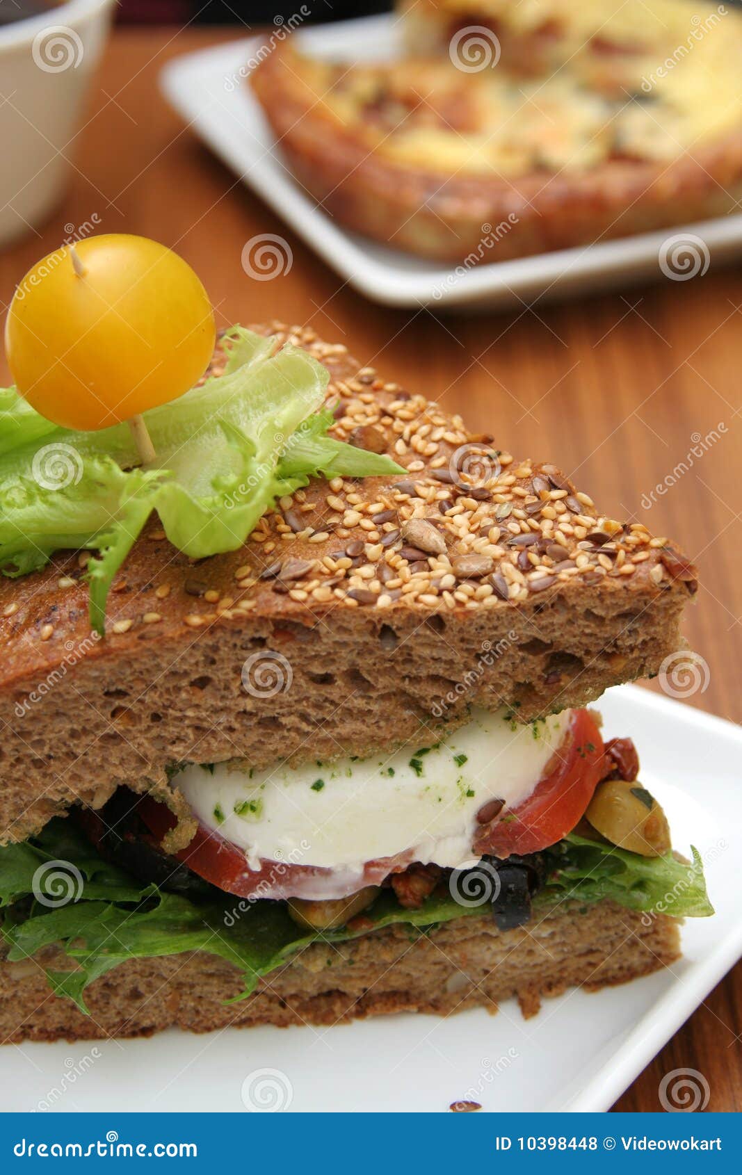 Vegetarian Sandwich With Boiled Egg And Mozzarella RoyaltyFree Stock