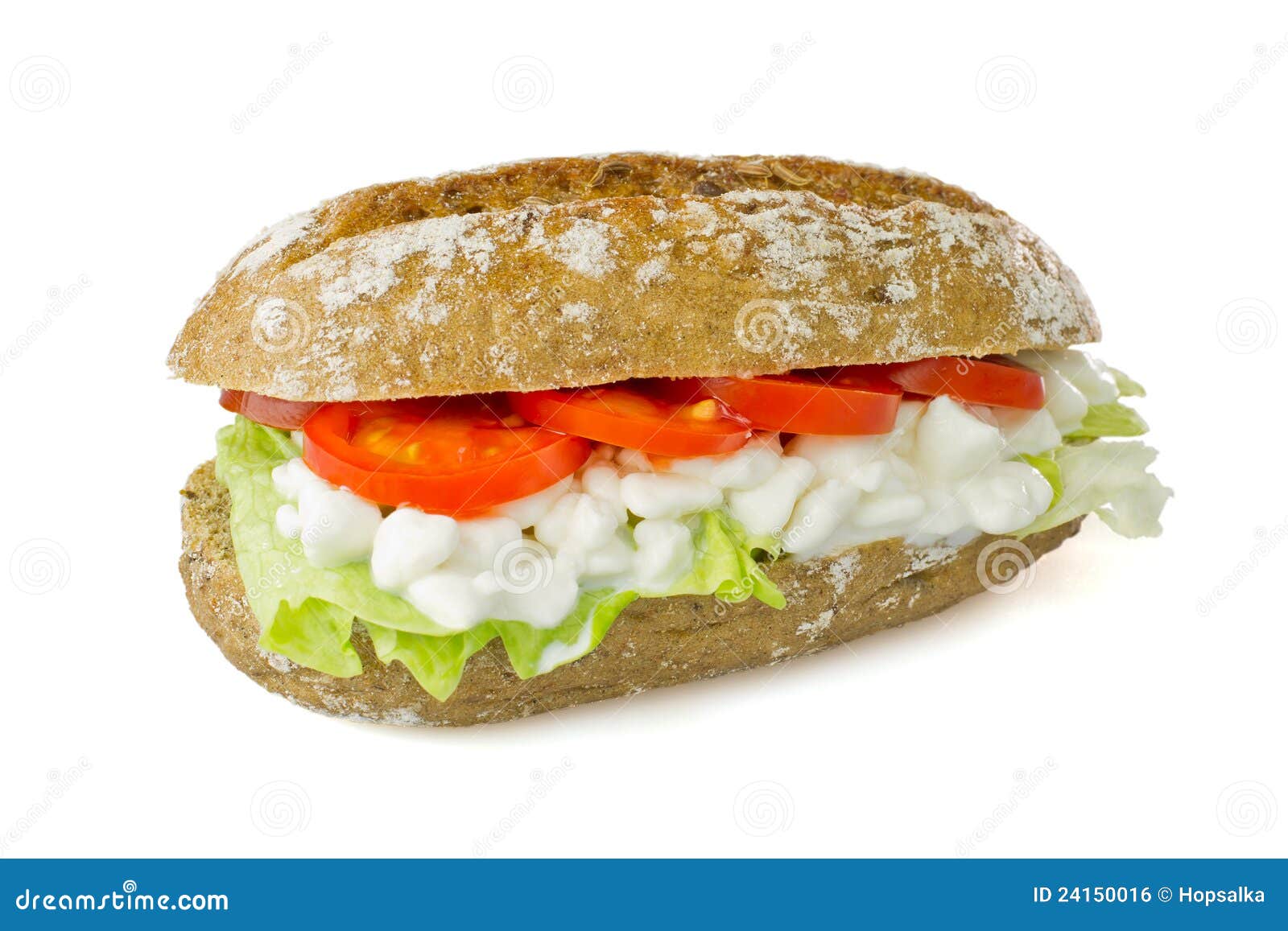 Vegetarian Sandwich on White Background Stock Photo - Image of fast ...