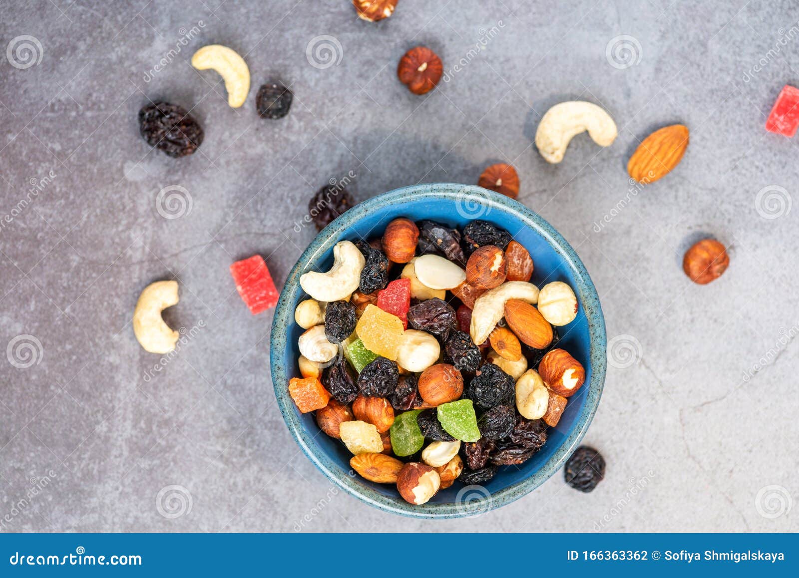 Vegetarian Snack Healthy Food Nuts and Dry Fruits in a Plate Stock ...