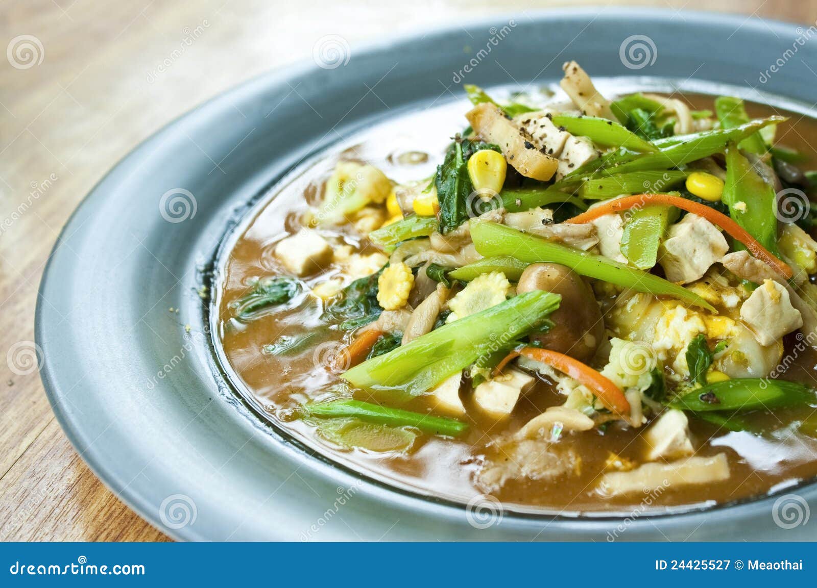 Vegetarian Stired Noodle in Gravy Sauce Stock Image Image of chop