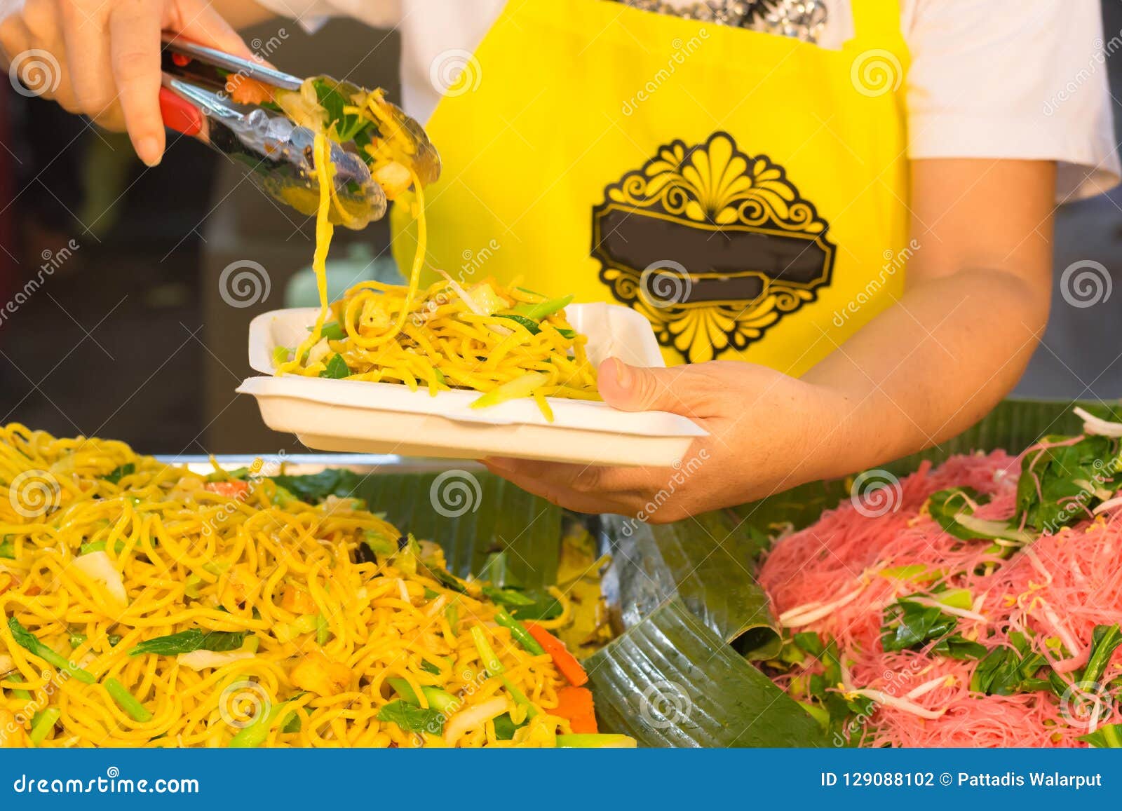 Vegetarian Traditional Street Food. Stock Photo - Image of sauce