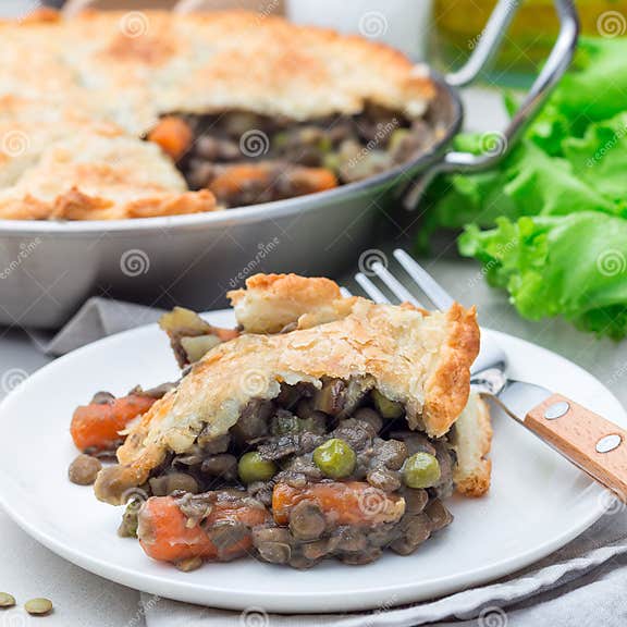 Vegetarische Fleischpastete Mit Der Linse, Pilzen, Kartoffel, Karotte ...