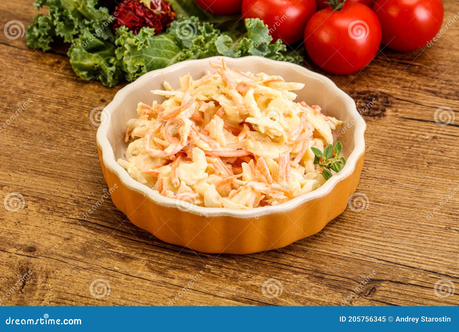 Vegetarischer Cole Slaw Salat Mit Kohl Stockbild - Bild von dill ...