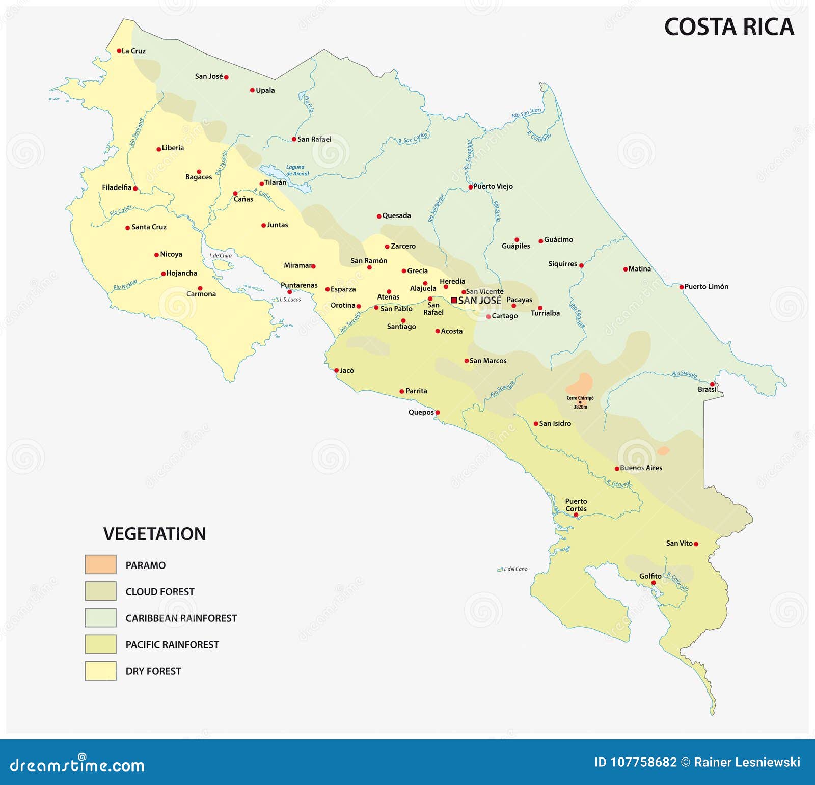 vegetation-vector-map-of-costa-rica-country-with-important-cities-stock
