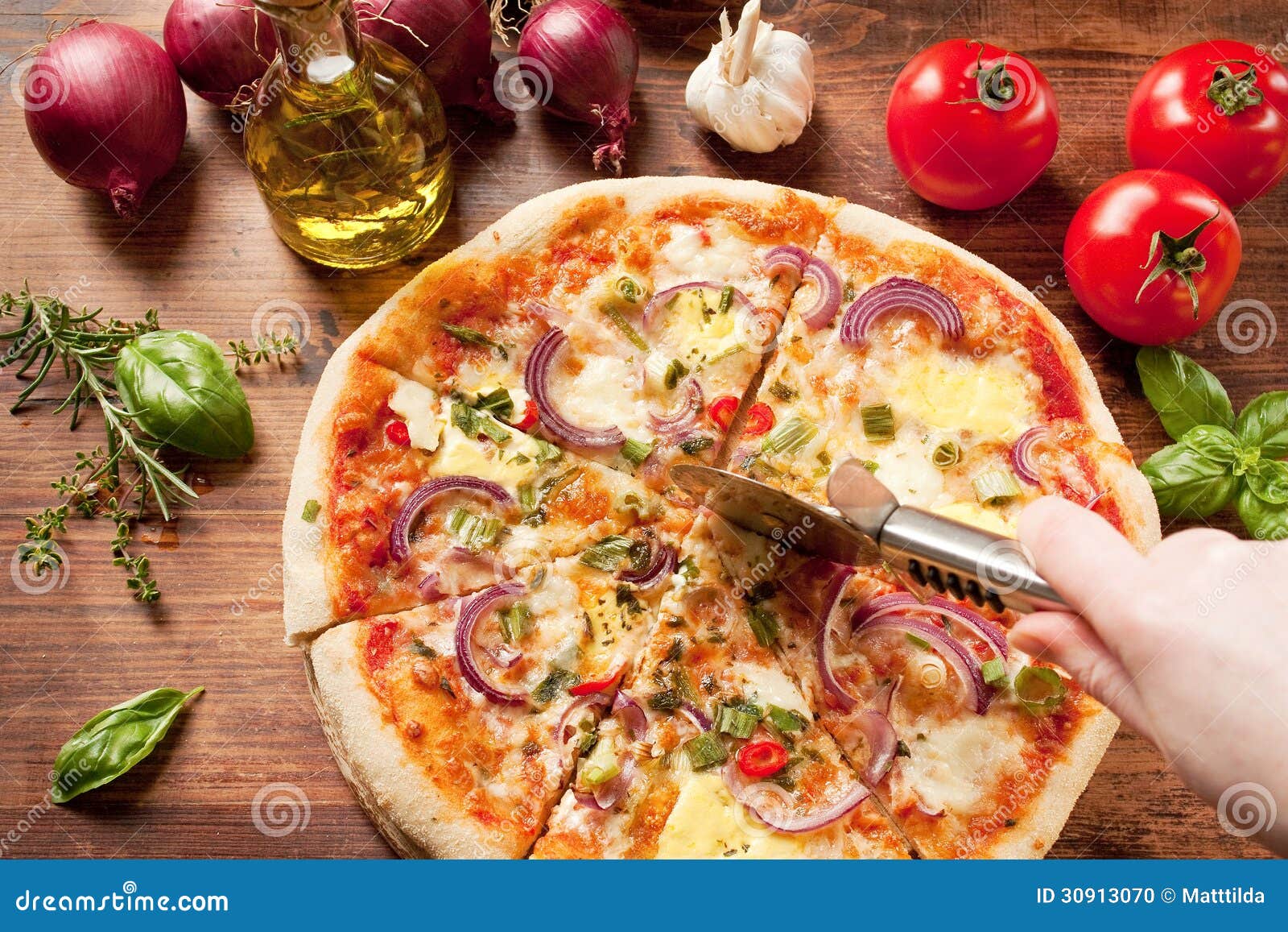 Veggie Pizza stock foto. Image of groen, baksel, heet - 30913070