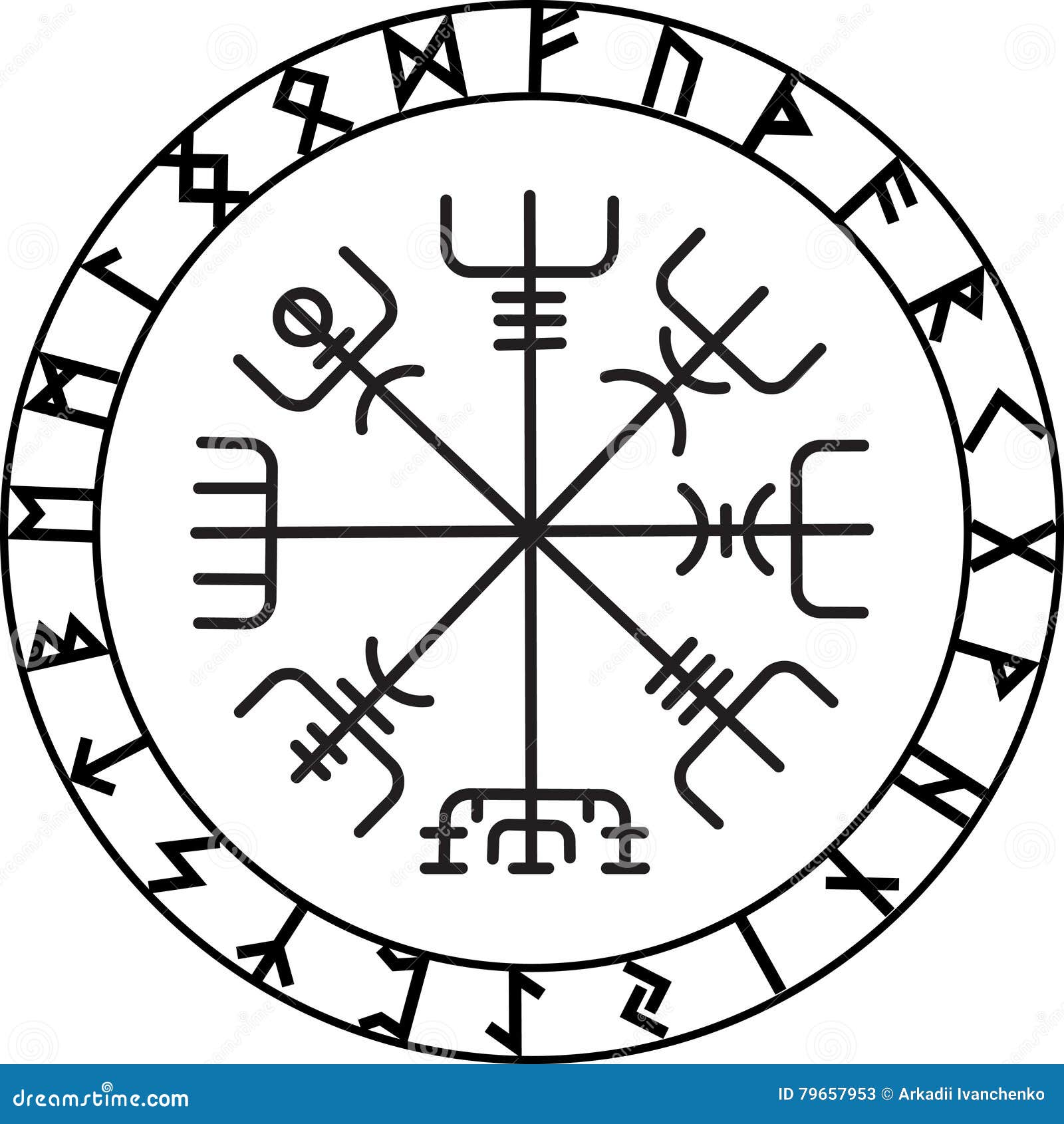 Lederschnur Bronze Runenkreis Runen magischer OEGIRSHJALMR Wikinger Kompass 