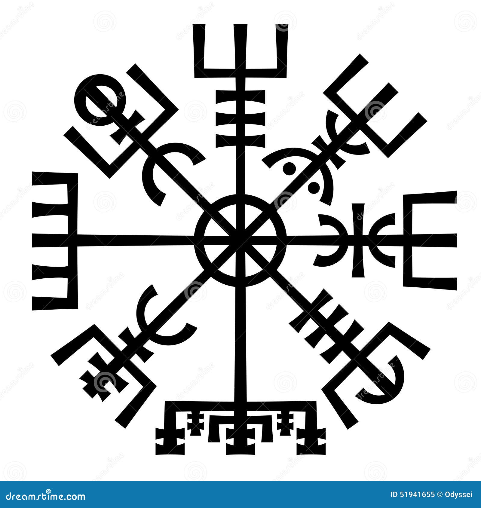 18x18 Classic Filigree Rune Symbol Vegvisir Viking Compass Throw Pillow Retro Viking Runes & Norse Mythology Clothing Co Multicolor 