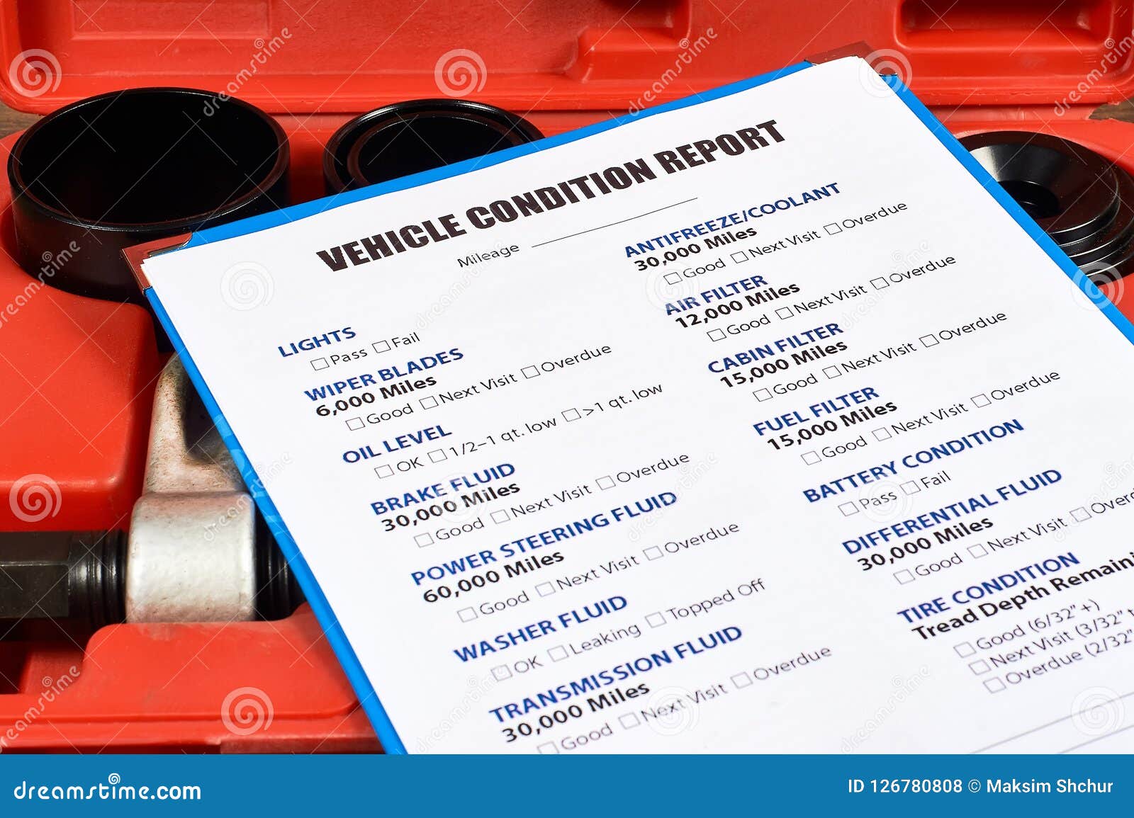 Vehicle Condition Report Form Stock Photo - Image of industry Pertaining To Truck Condition Report Template