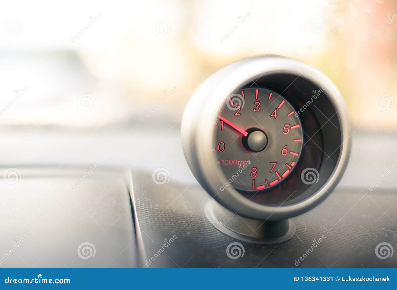 vehicle dashboard gauge - rpm - revolutions per minute