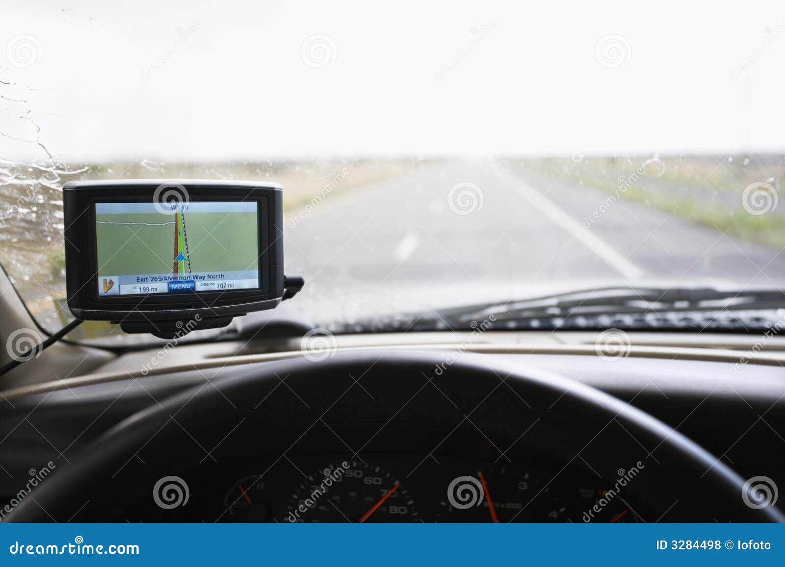 Vehicle Dashboard with GPS. Stock Photo Image of space, 070509s0151