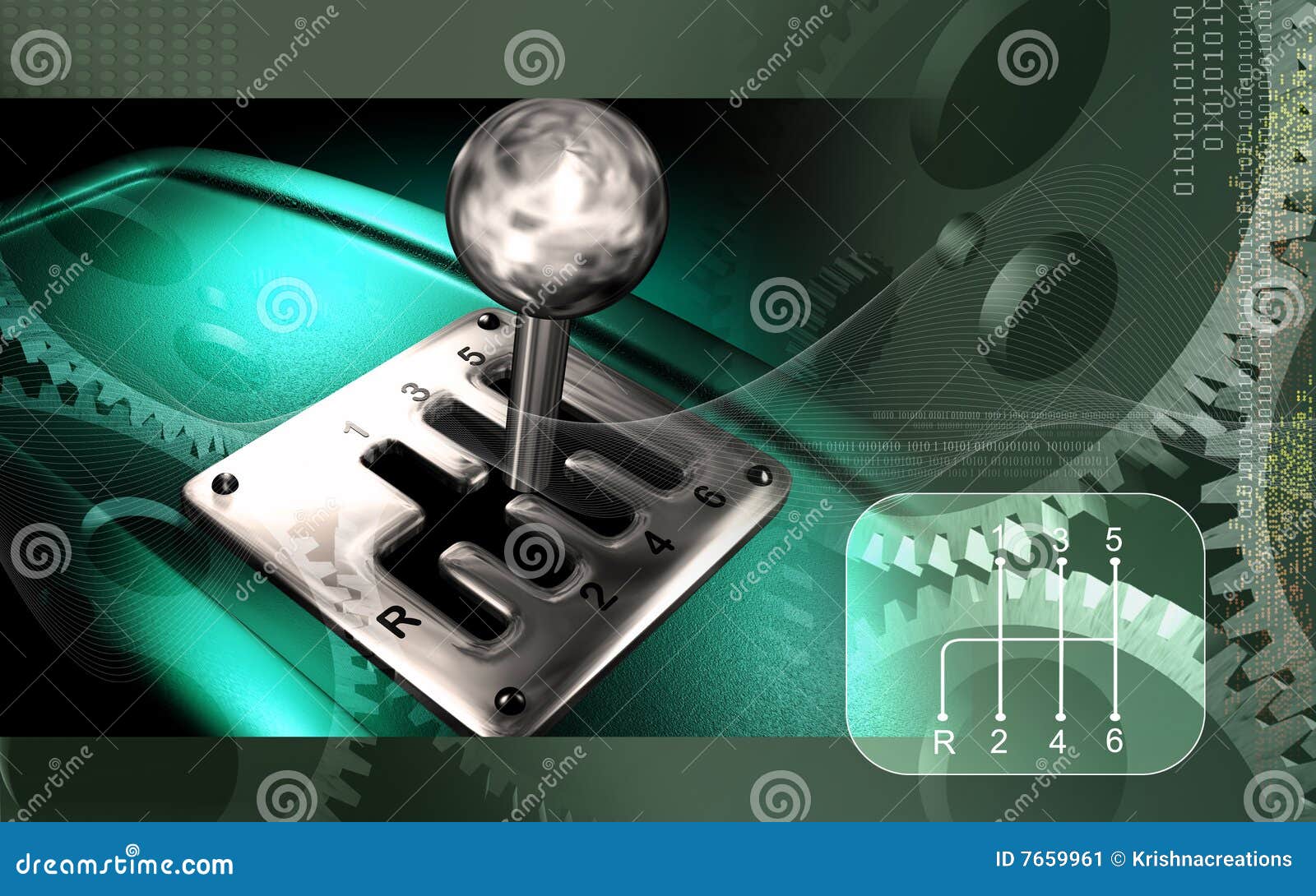 Vehicle Gear Lever Movement Stock Illustration Illustration of gear, circle 7659961