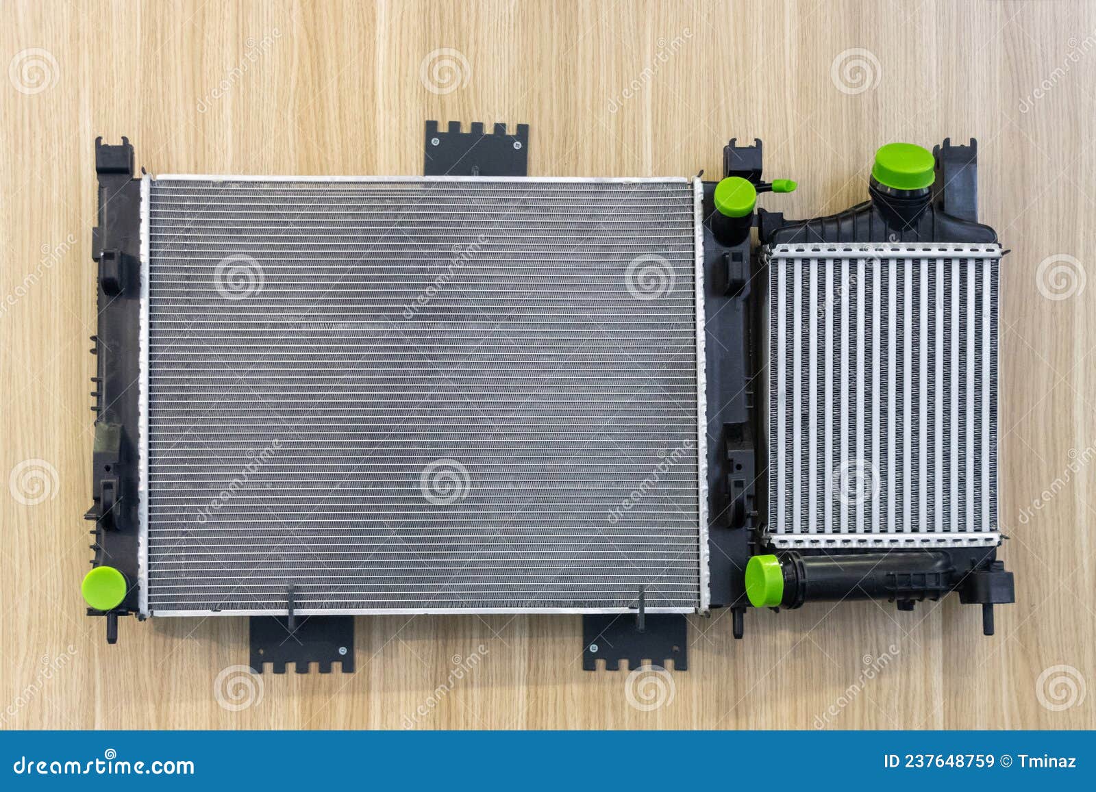 Vehicle Radiator. Engine Cooling System, Car Spare Part Stock Image
