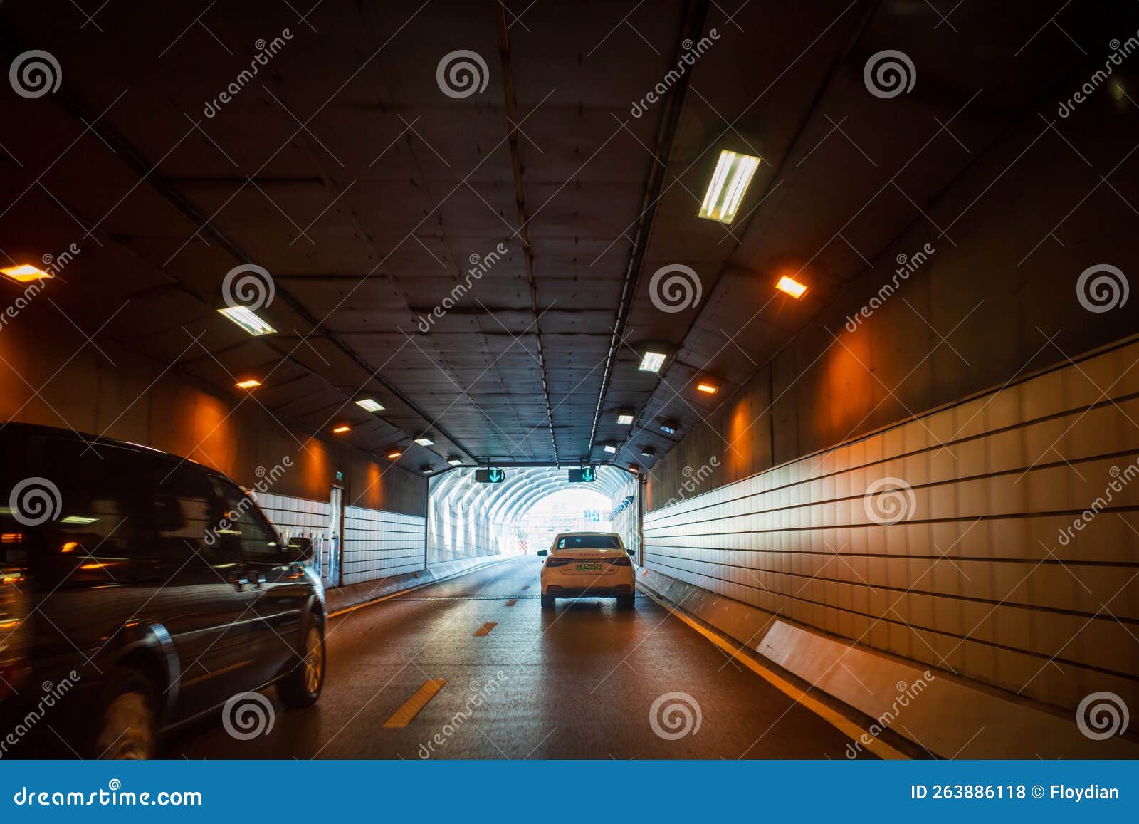 Car Driving Through Tunnel Editorial Image | CartoonDealer.com #23162210