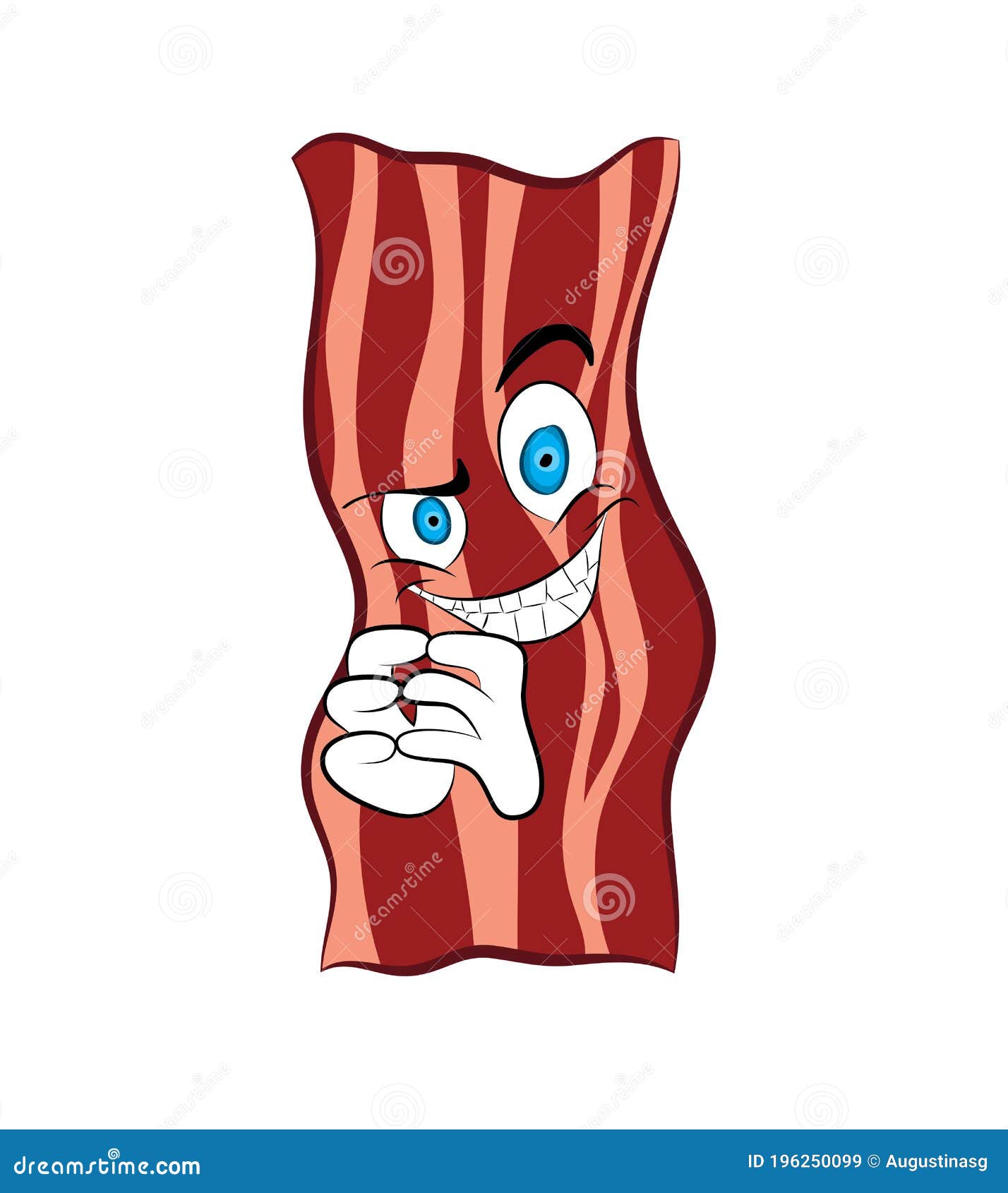 Evil Cartoon Illustration Of Bacon Stock Illustration Illustration of