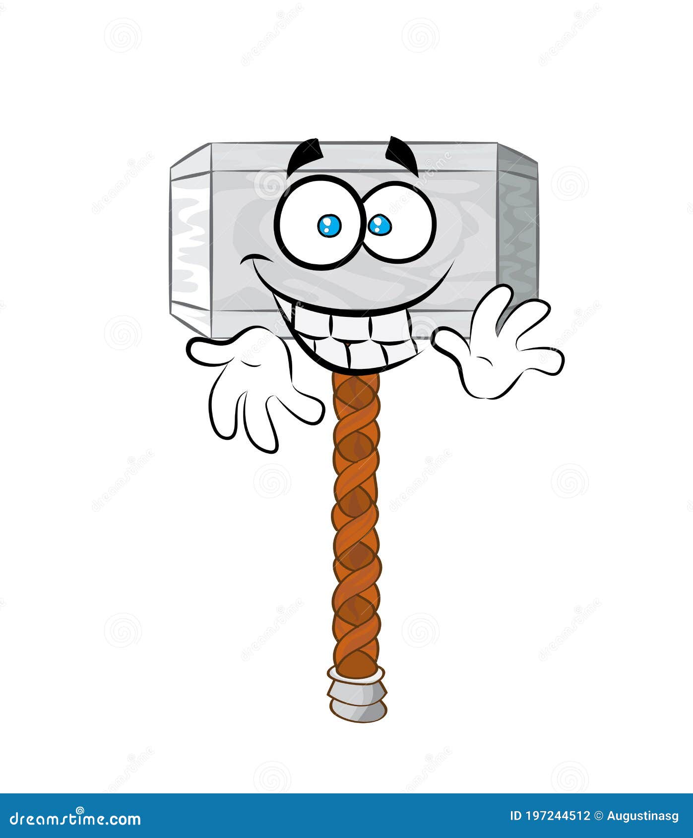 Thor Hammer Vector Illustration 91350351