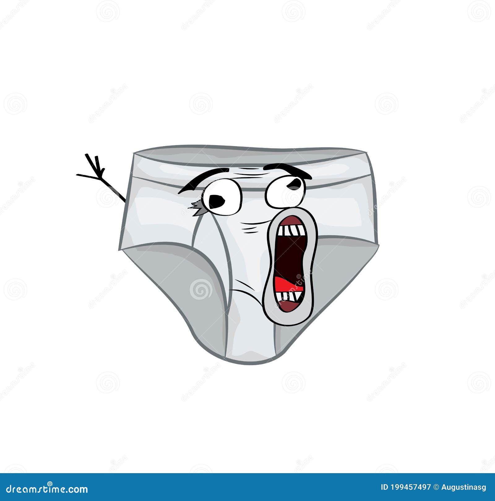 Crazy Internet Meme Illustration of Men Underwear Boxers Stock