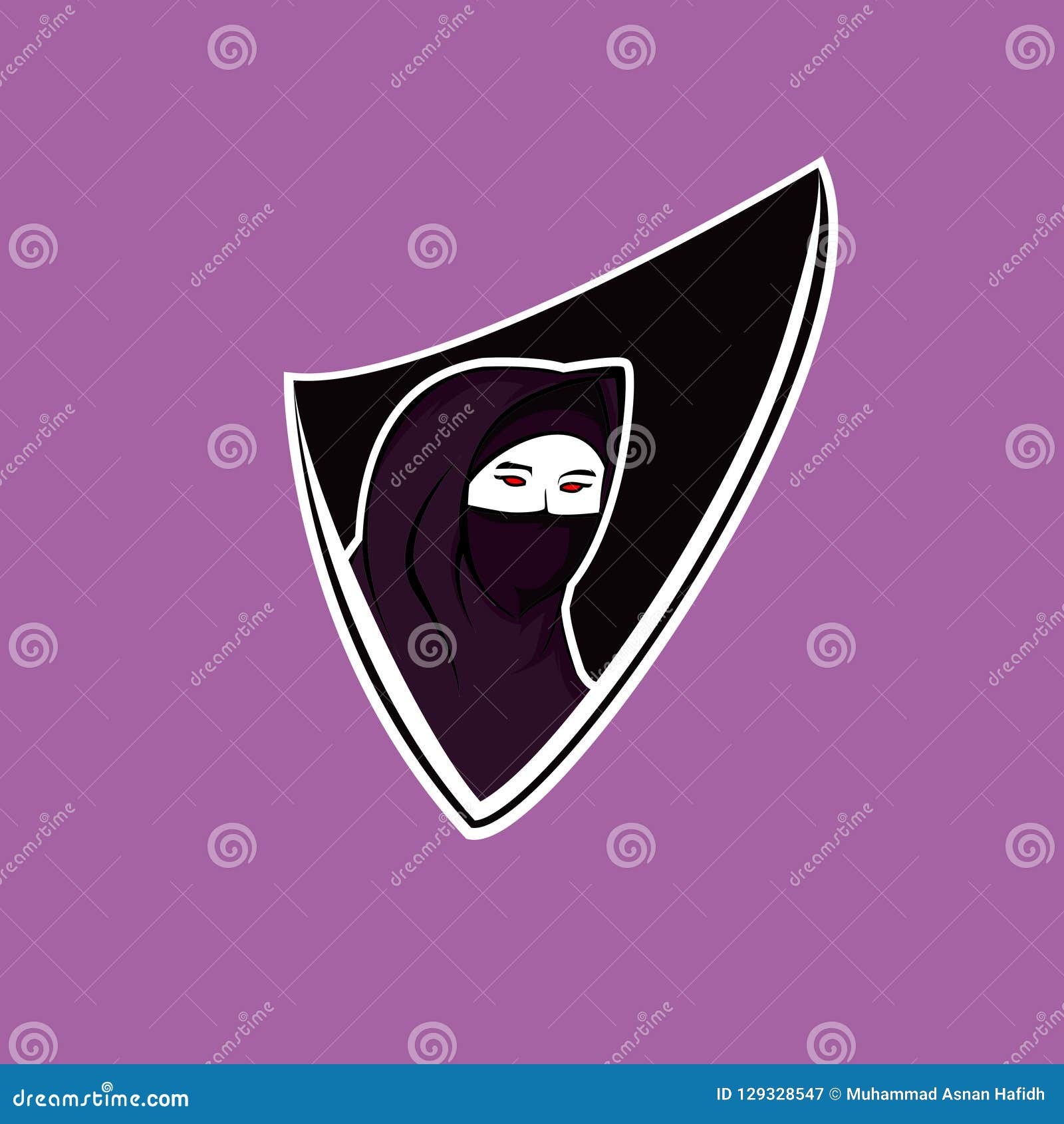 Veil Girl Gaming Logo Stock Vector Illustration Of National