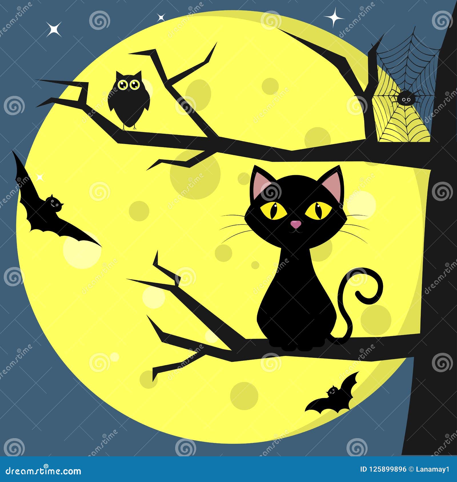 Veille De La Toussaint Heureuse Un Chat Noir Se Repose Sur Un Arbre Sur Un Fond D Une Pleine Lune La Nuit Hibou Araignee Toile Illustration De Vecteur Illustration Du Salutation Descripteur Veille De La Toussaint Heureuse Un Chat Noir Se Repose Sur Un Arbre Sur Un Fond D Une Pleine Lune La Nuit Hibou Araignee Toile Illustration De Vecteur Illustration Du Salutation Descripteur