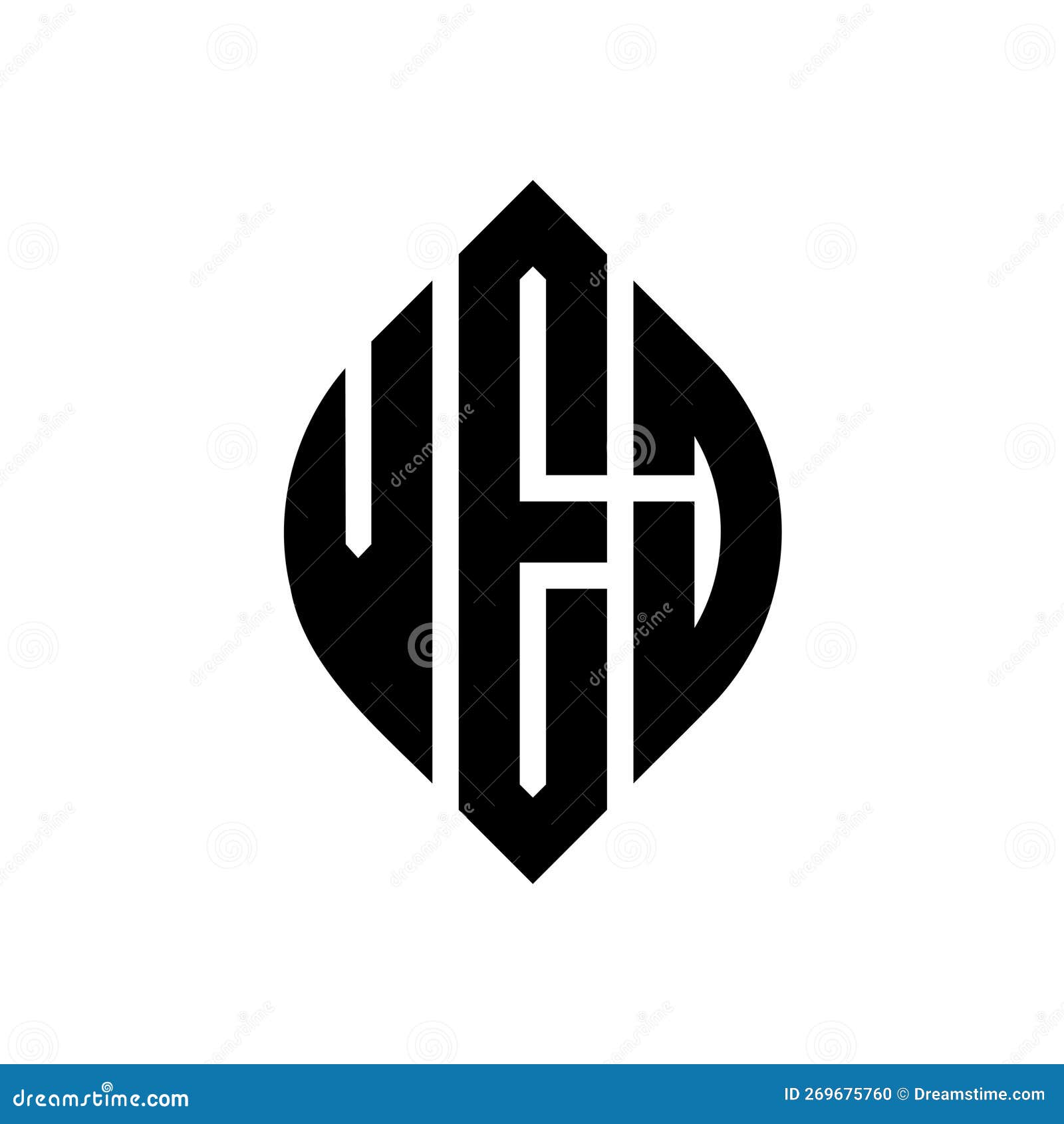 vej circle letter logo  with circle and ellipse . vej ellipse letters with typographic style. the three initials form a