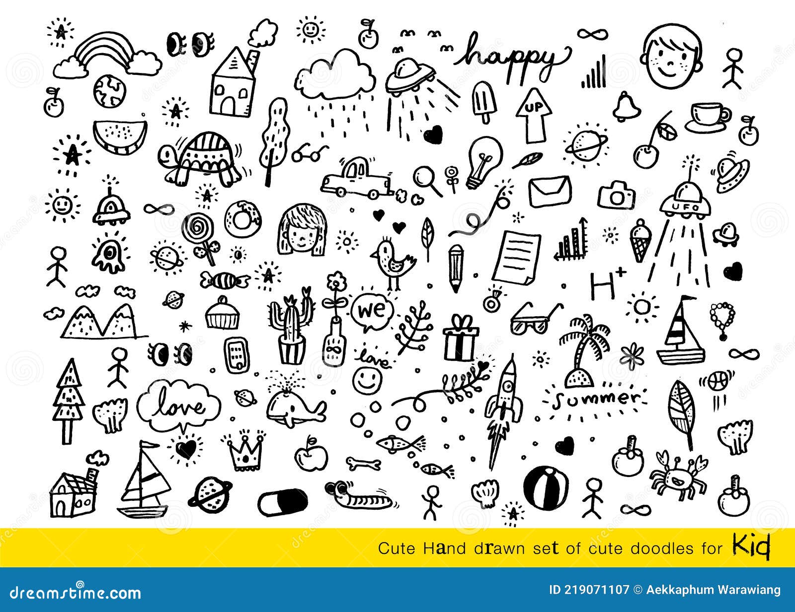 Lustige hände im einfachen doodle-stil, die verschiedene gesten darstellen