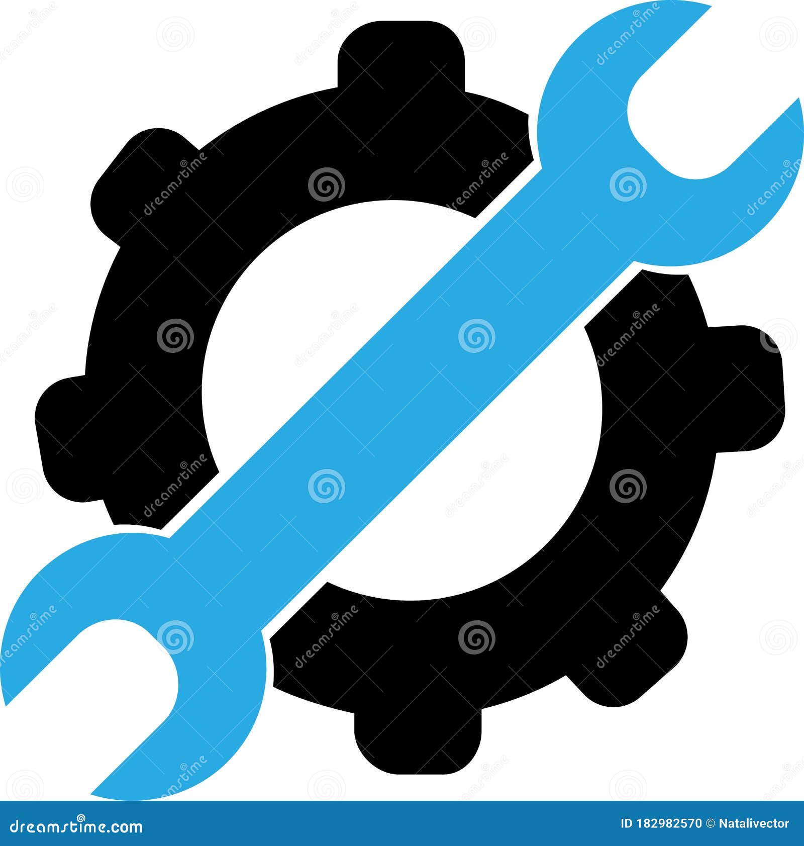 Vektor-Symbol Silhouette Von Auto- Und Werkzeugmaschinen-Schraubenschlüssel  Mit Nuss Vektor Abbildung - Illustration von hundert, vektor: 182982570
