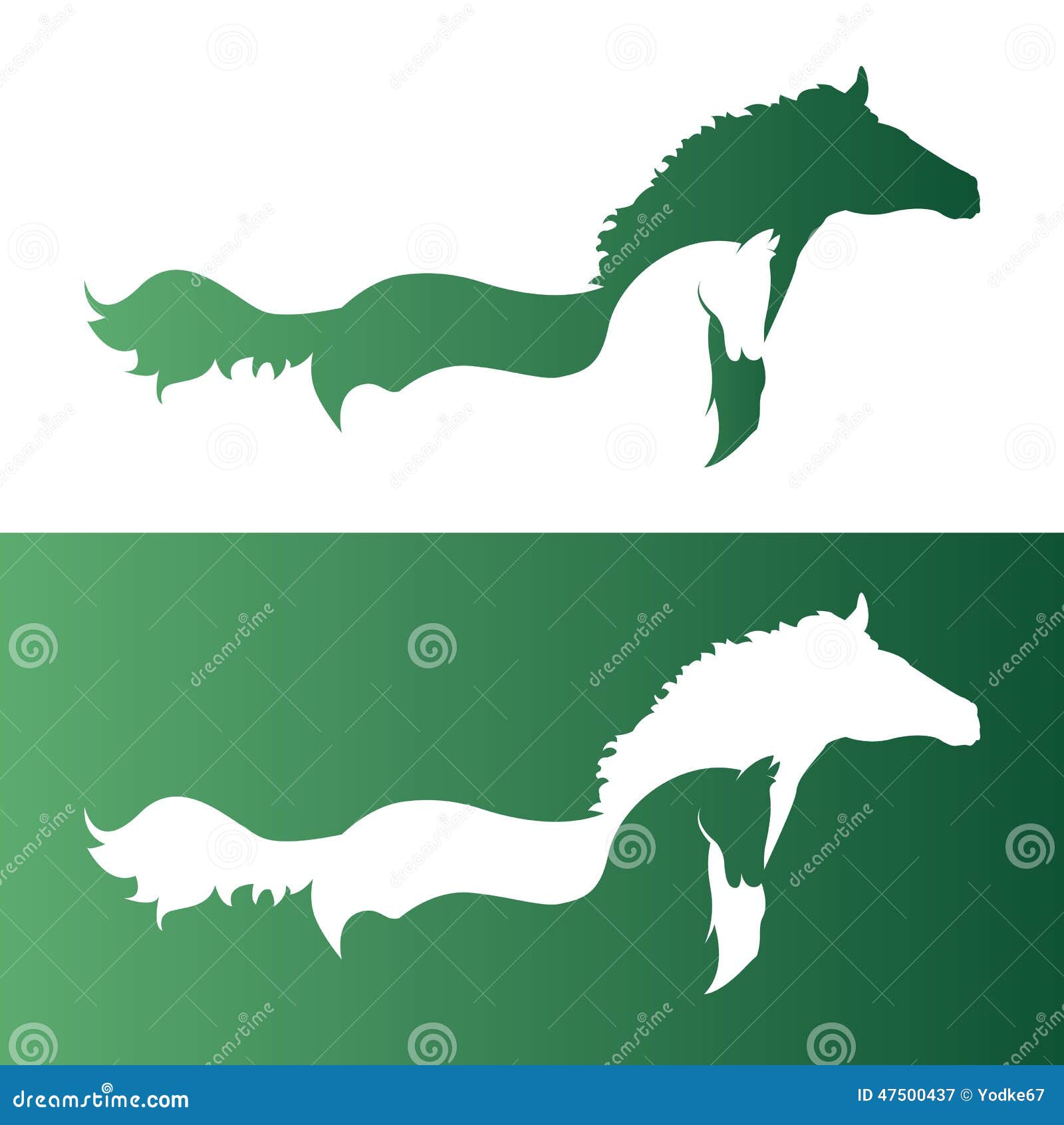 Vektorbild av en häst två