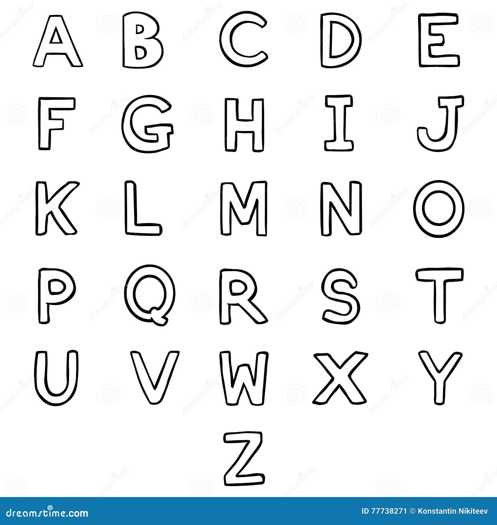 Vektorsatz Buchstaben Alphabet ABC Vektor Abbildung - Illustration von