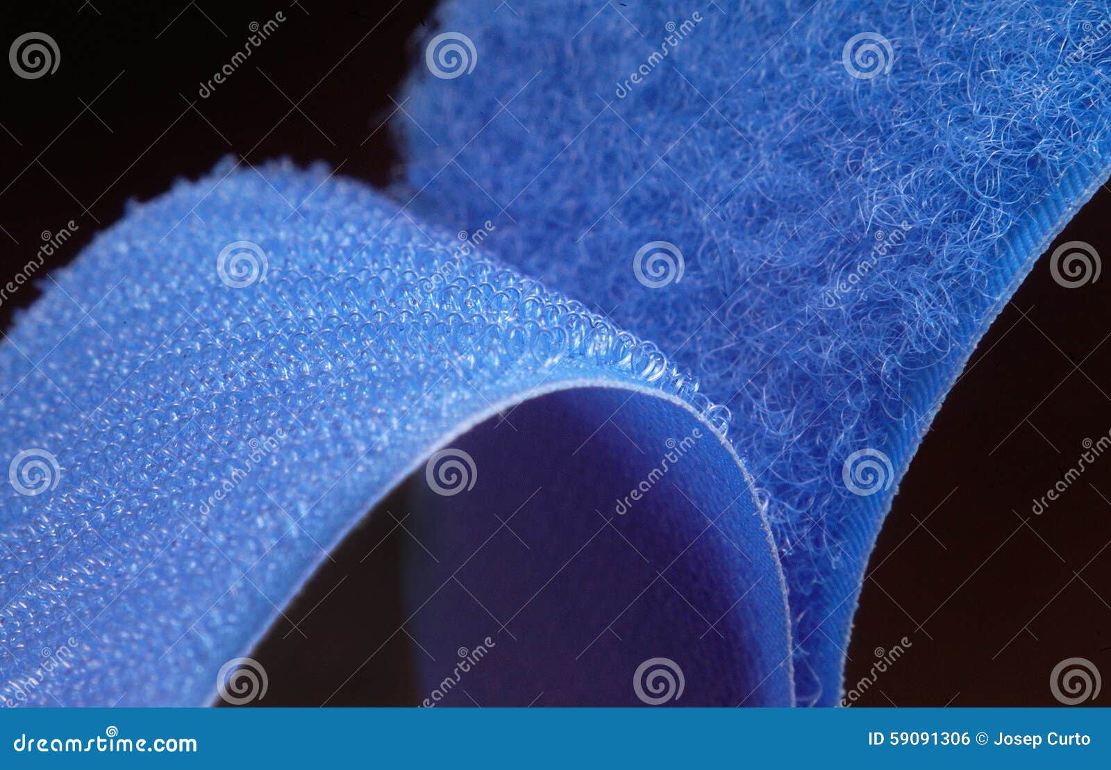 A Velcro Blue , Isolated on Black Stock Photo - Image of black