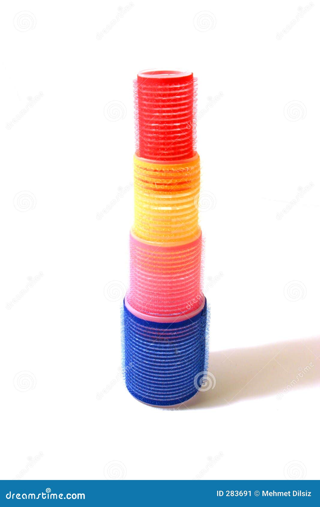 Velcro Hair Curler Tower stock image. Image of isolated 283691