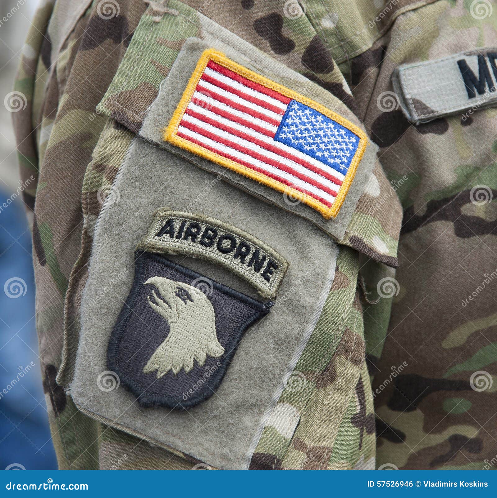 US ARMY 101st Airborne Division OCP Multicam Uniform Hook Klett Uniform patch 