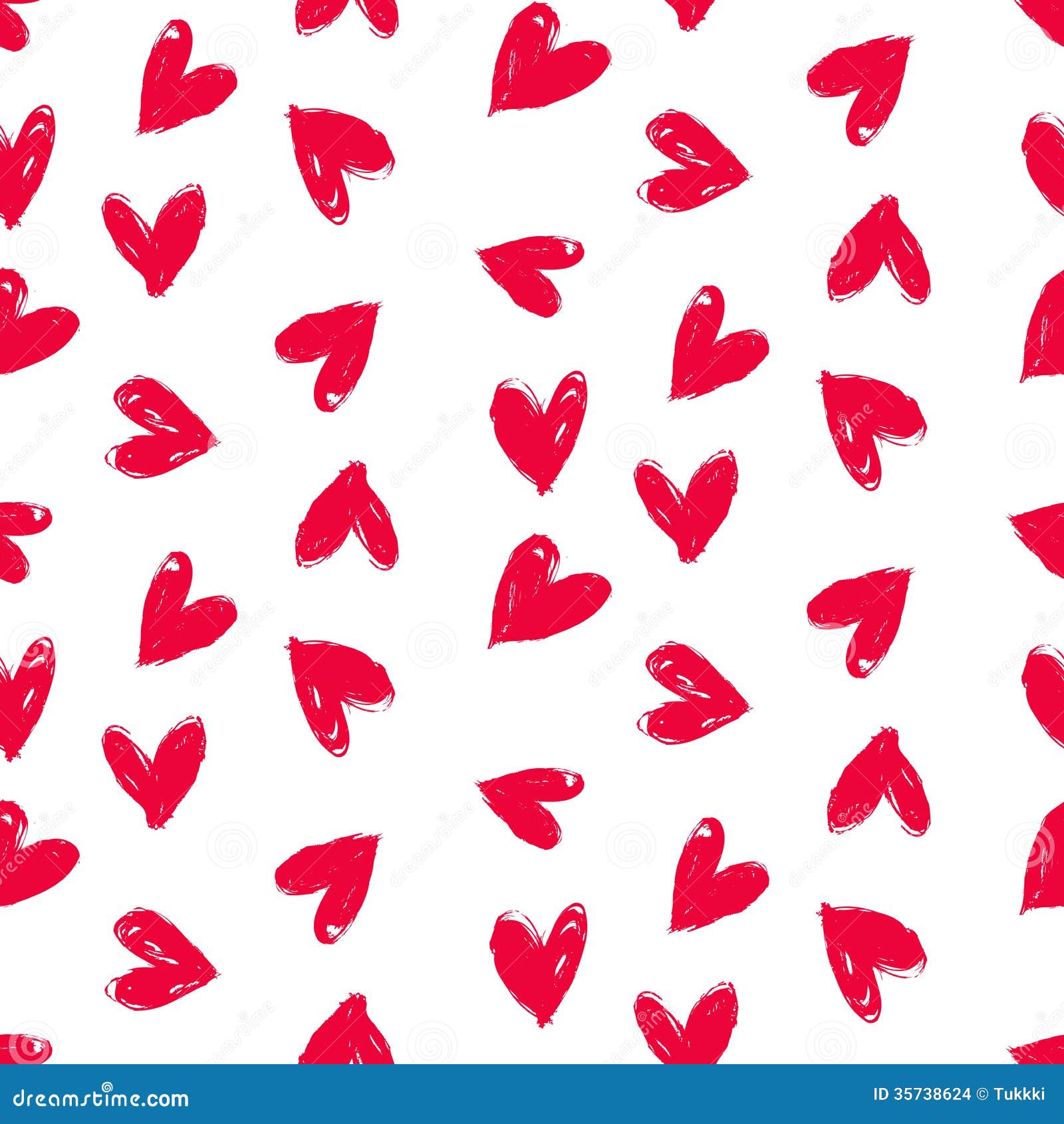 Velentine's Day Pattern With Hand Painted Hearts. Stock Vector - Illustration of ...1300 x 1390