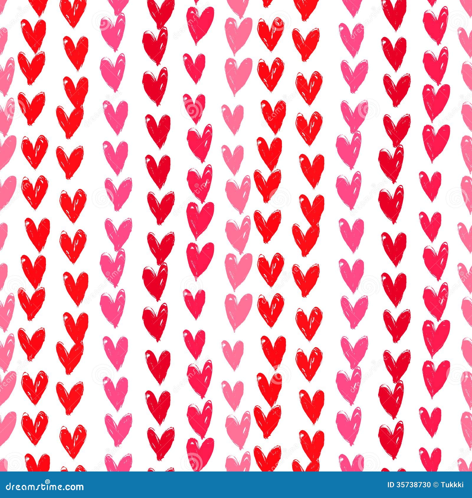 Velentine's Day Pattern With Hand Painted Hearts. Stock Vector - Illustration of ...1300 x 1390