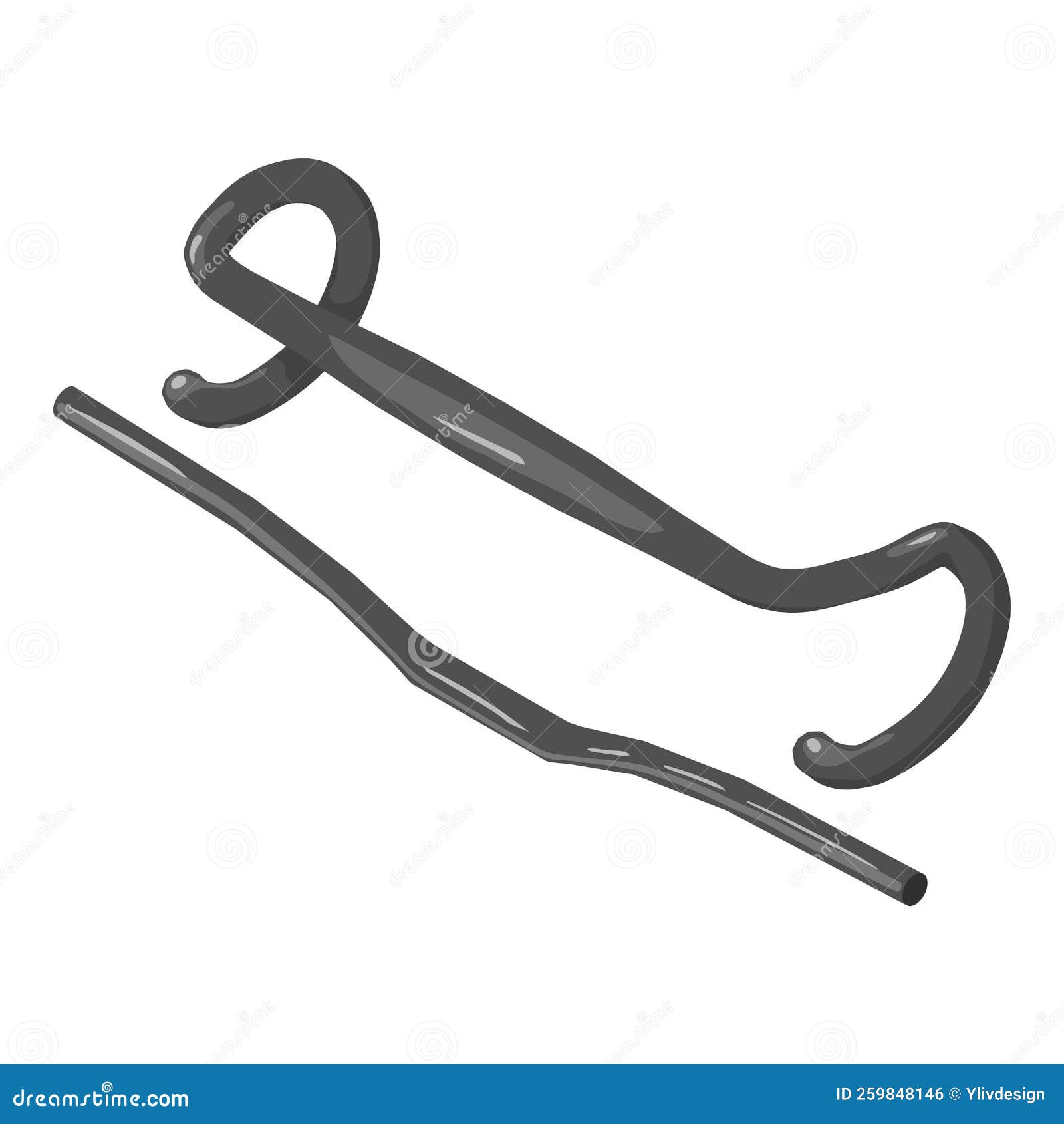 velo detail icon isometric . new riser handlebar and drop handlebar icon