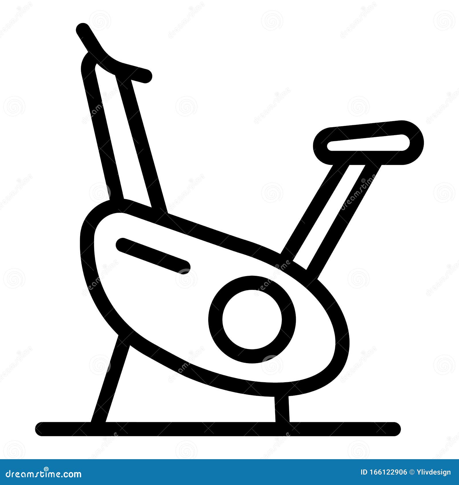 velo gym icon, outline style