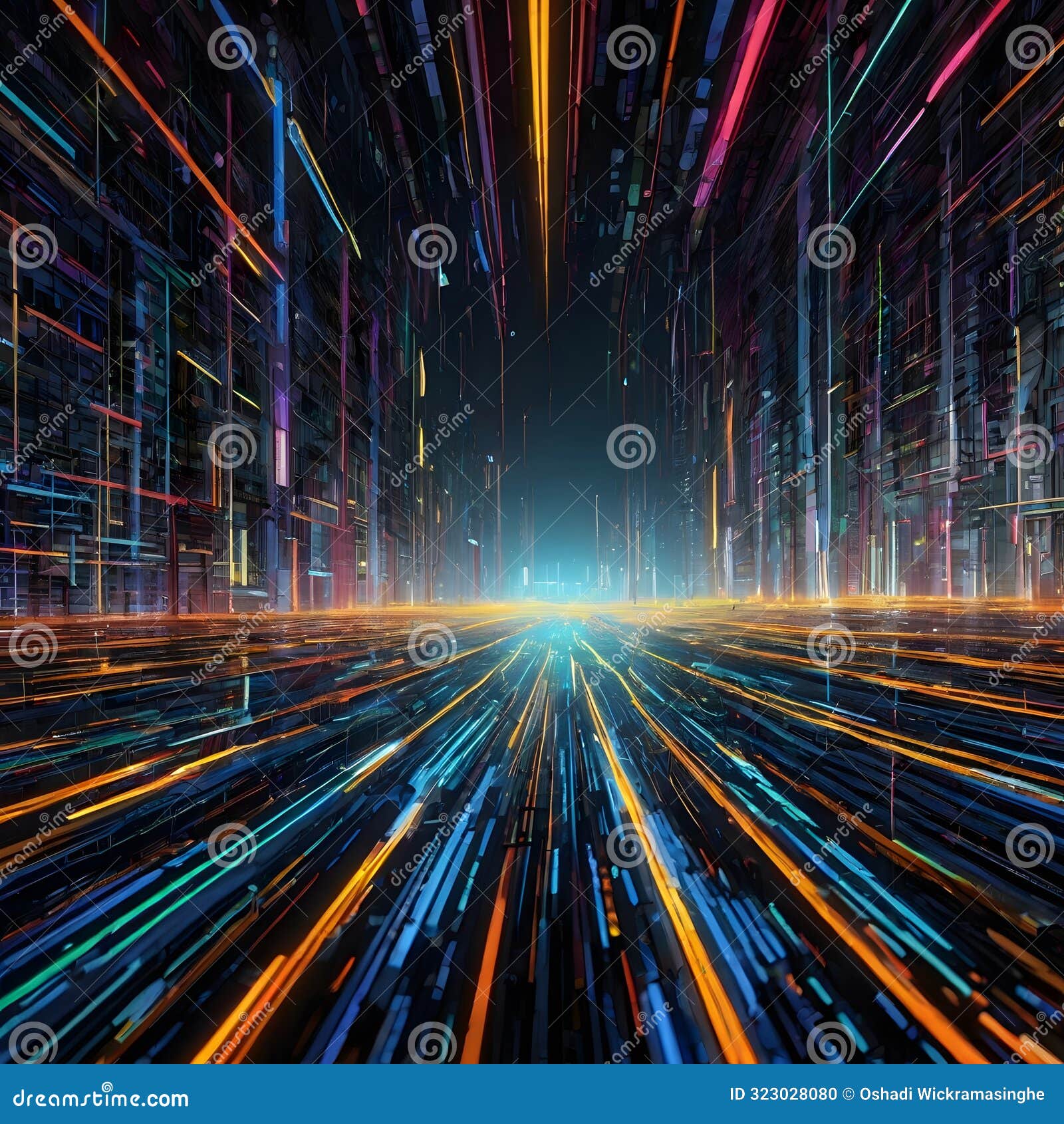 velocity illuminated: abstract colorful neon of light concept background.