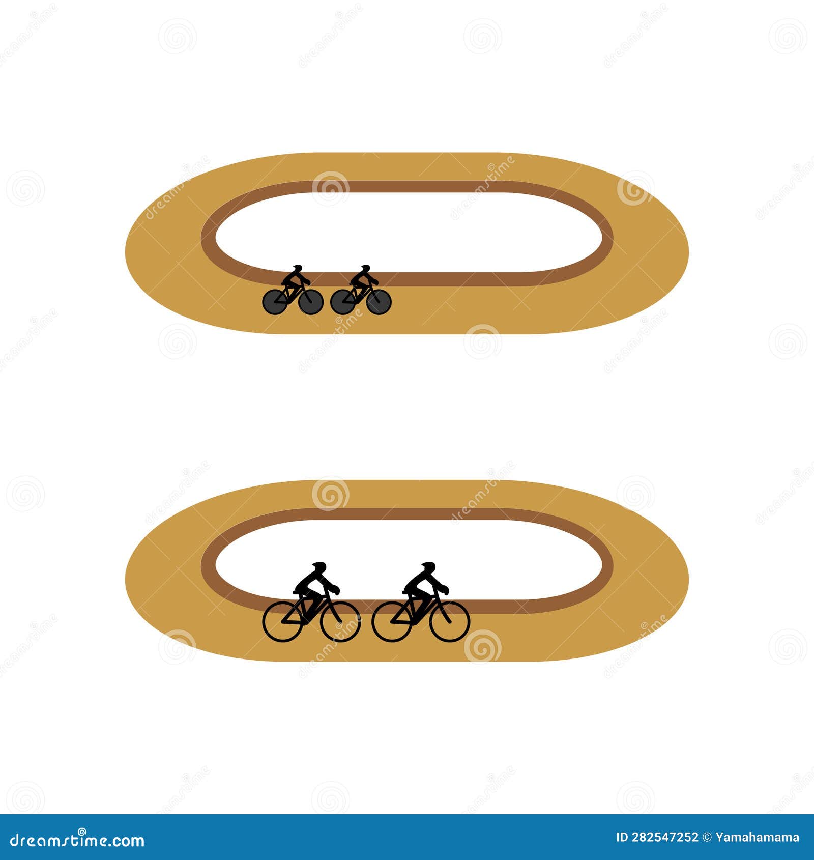 Velodrome stock vector. Illustration of cycling, brown 282547252