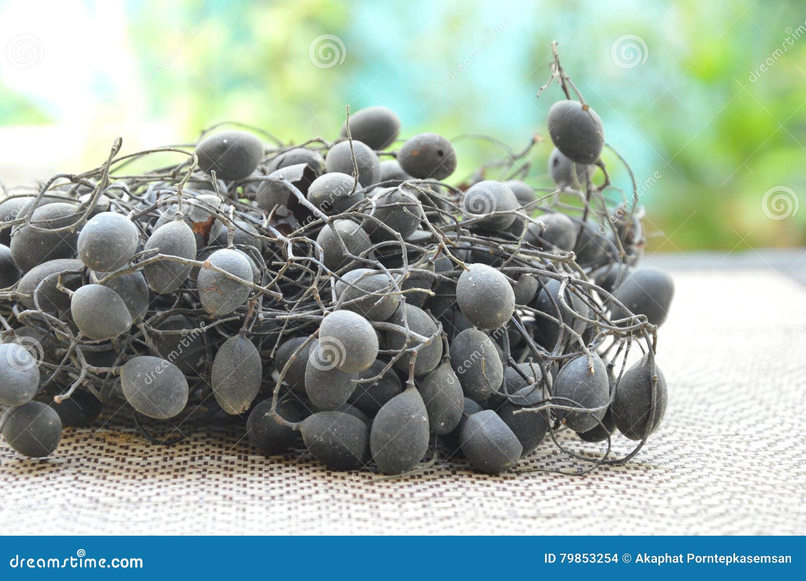 Velvet Tamarind Tropical Fruit on Bamboo Mat Stock Photo Image of