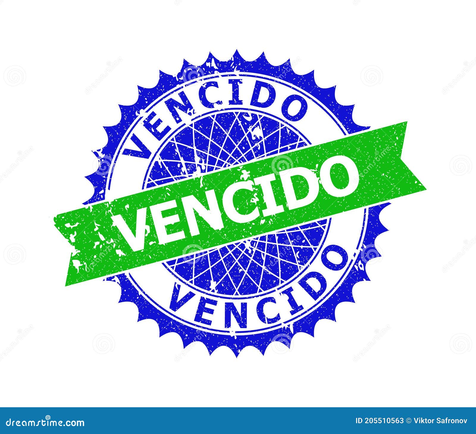 vencido bicolor rosette grunge stamp