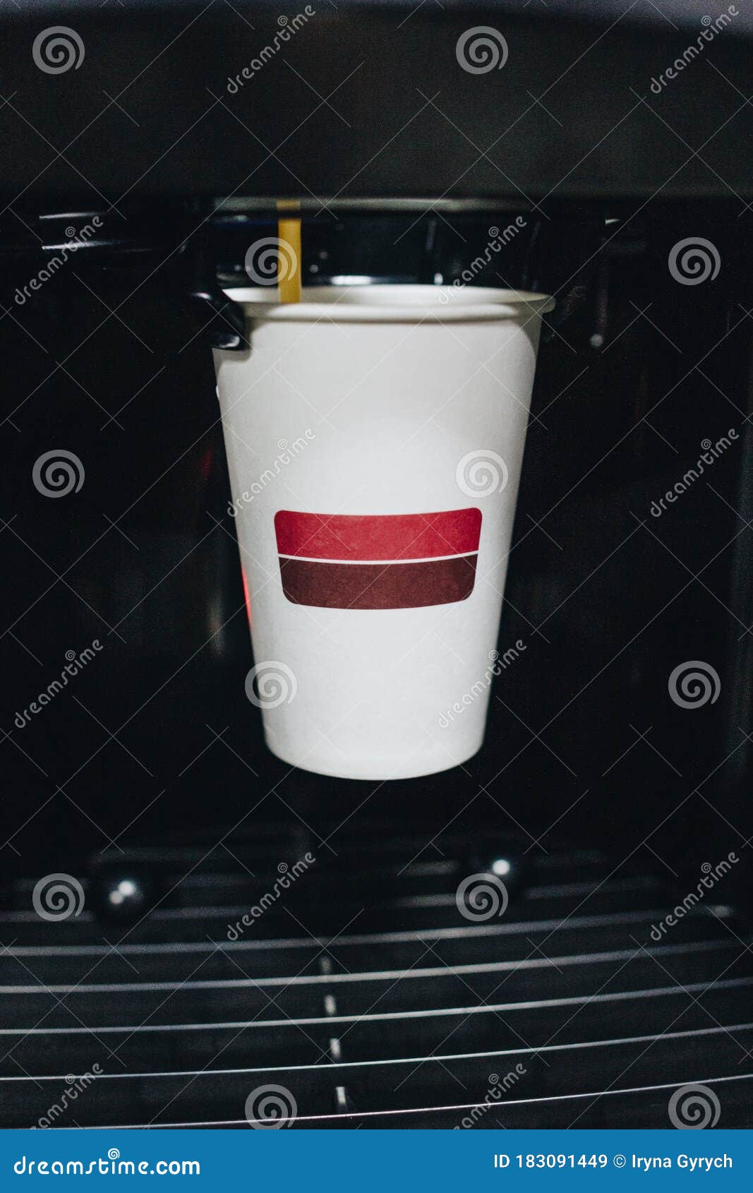 Vending coffee machine stock image. Image of electronic 183091449