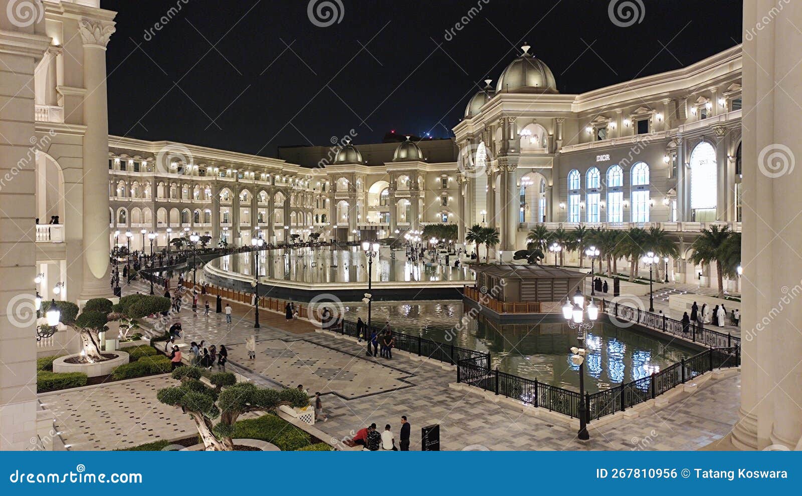 Place Vendome Mall in Lusail city, Qatar interior view at night