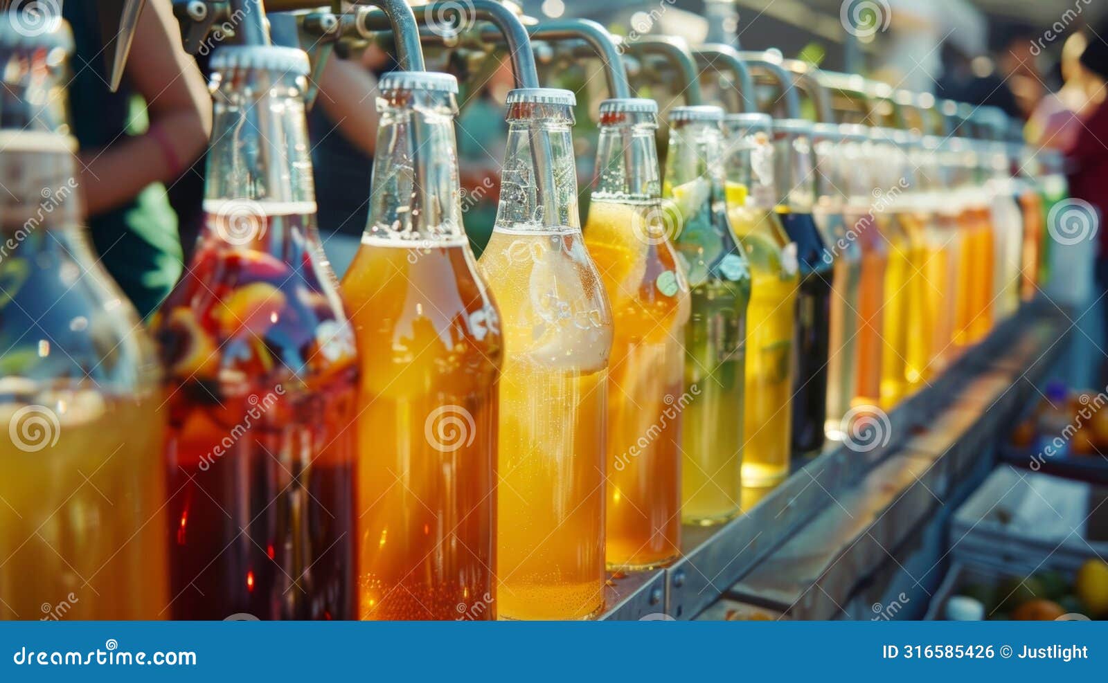 a vendor sells nonalcoholic beer offering a variety of flavors including fruity and traditional options to cater to all