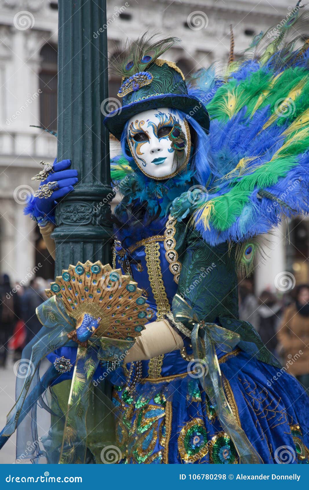 Yearly Venice Carnival Where People Wear a Wonderful Carnival Costume ...