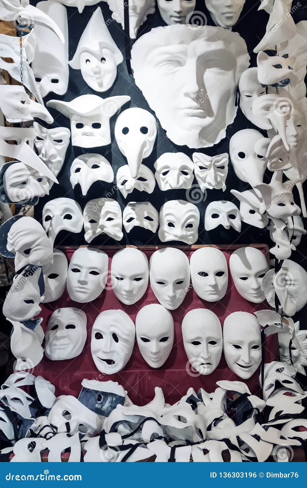 Download Venetian Masks . Papier Mache Blanks For Coloring Stock ...