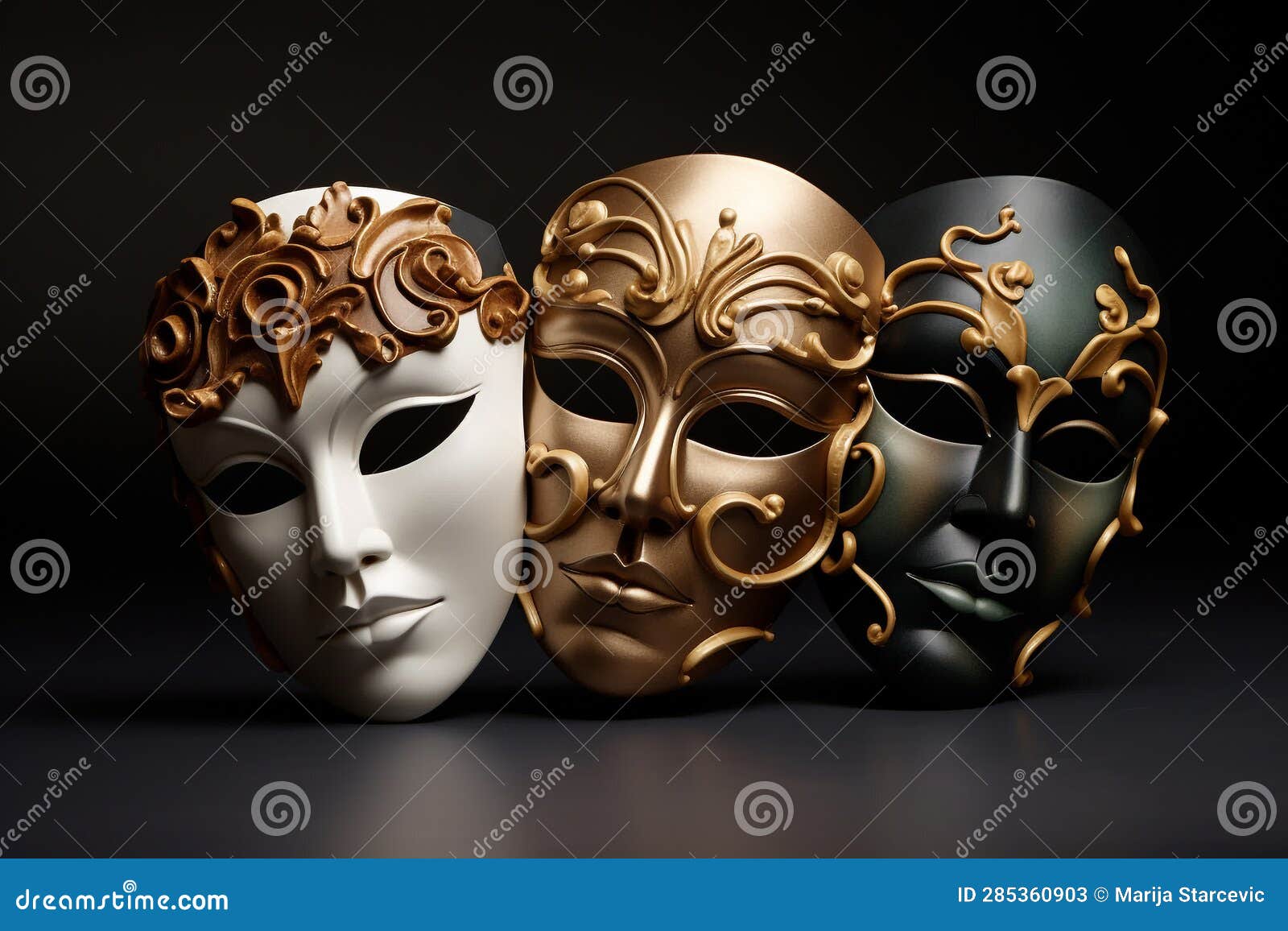 Venetian Masks. Theatre Cocept Stock Image - Image of masquerade ...