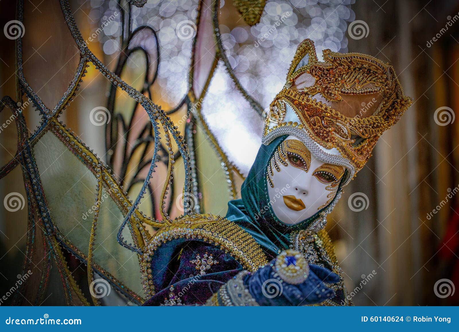 Venetianisches verdecktes Modell. Verdeckte Modelle des venetianischen Carnevale