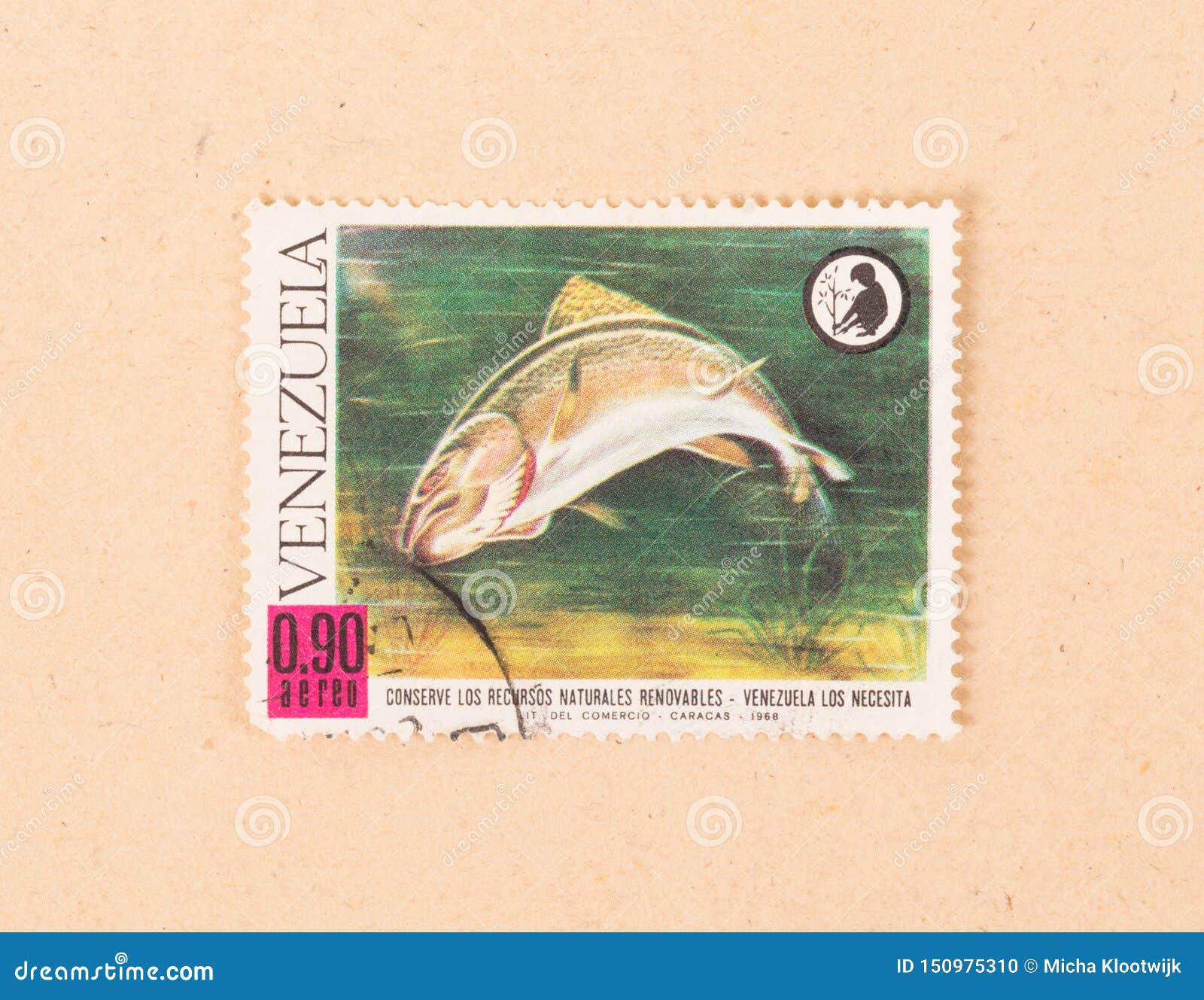 A Stamp Printed in Venezuela Shows a Large Fish, Circa 1968 Editorial