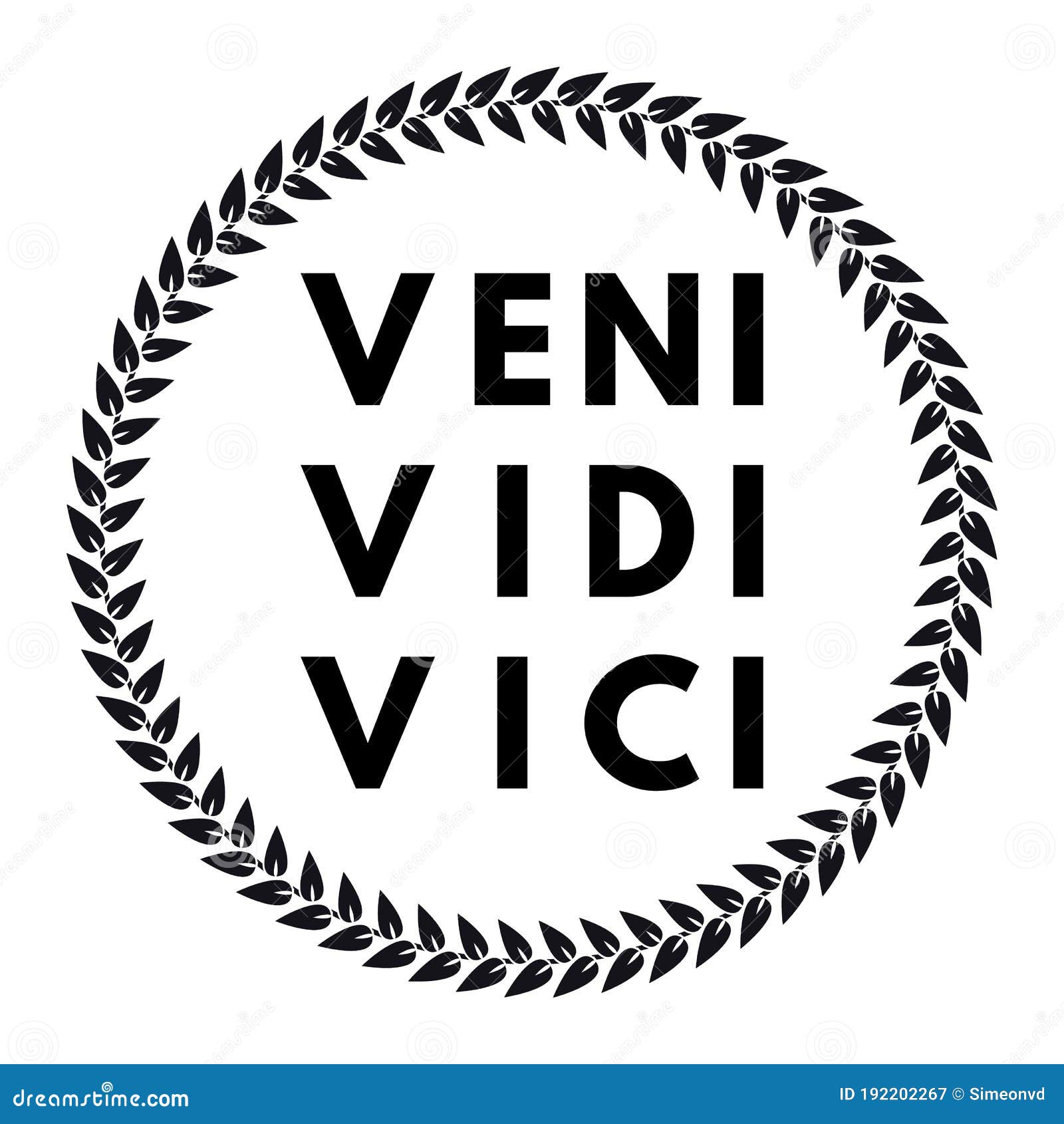 Veni Vidi Vici. Cartaz De Citação Latina. Tradução : Eu Vim Eu Vi